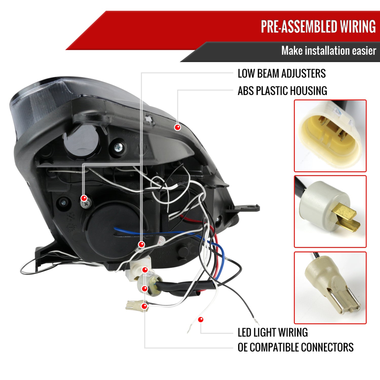 2000-2005 Toyota Celica Dual Halo Projector Headlights Chrome/Clear Lens