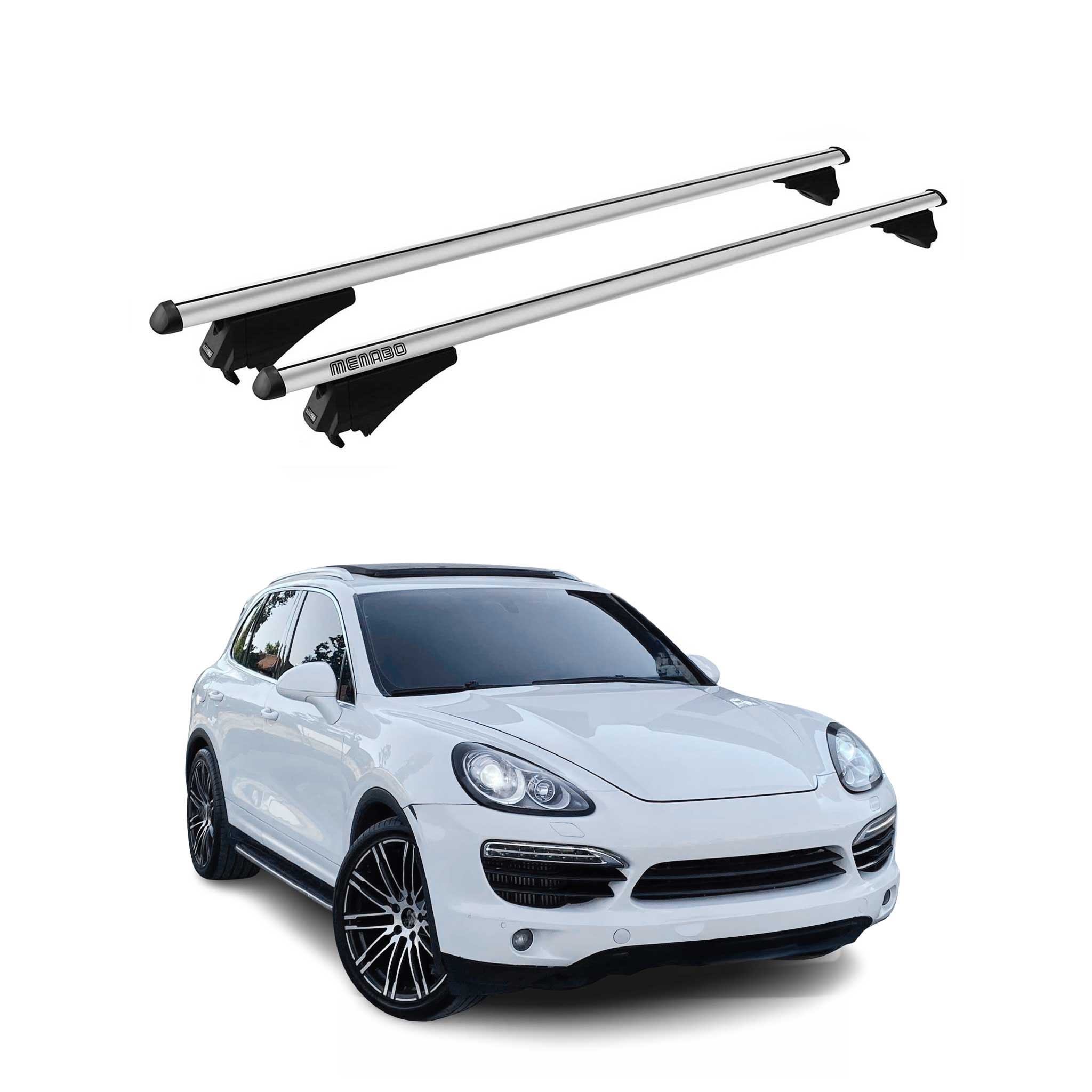 2011-2018 Porsche Cayenne Roof Rack Cross Bars Silver