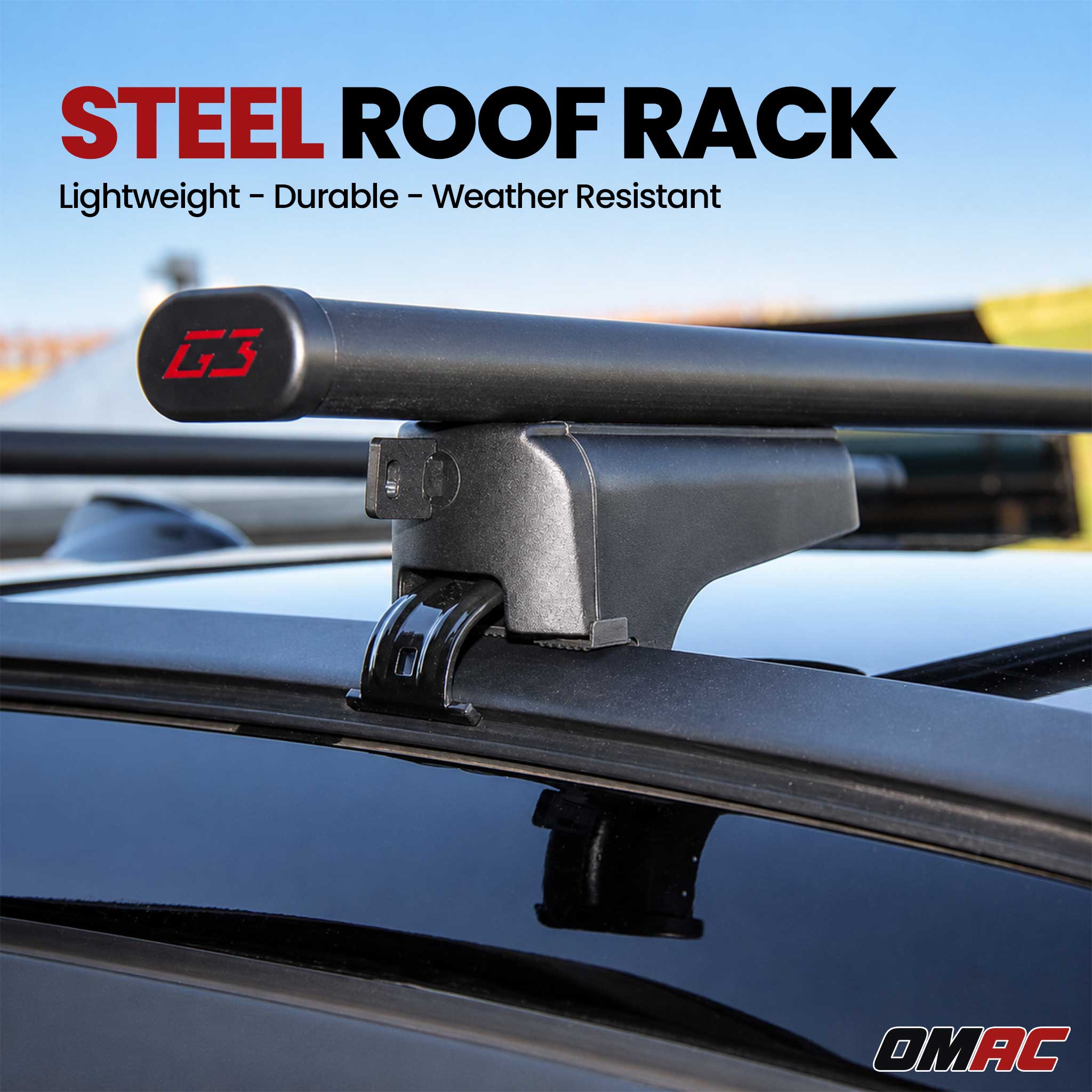 G3 Roof Racks for BMW X3 2018-2024 Steel Lockable 2Pcs Black