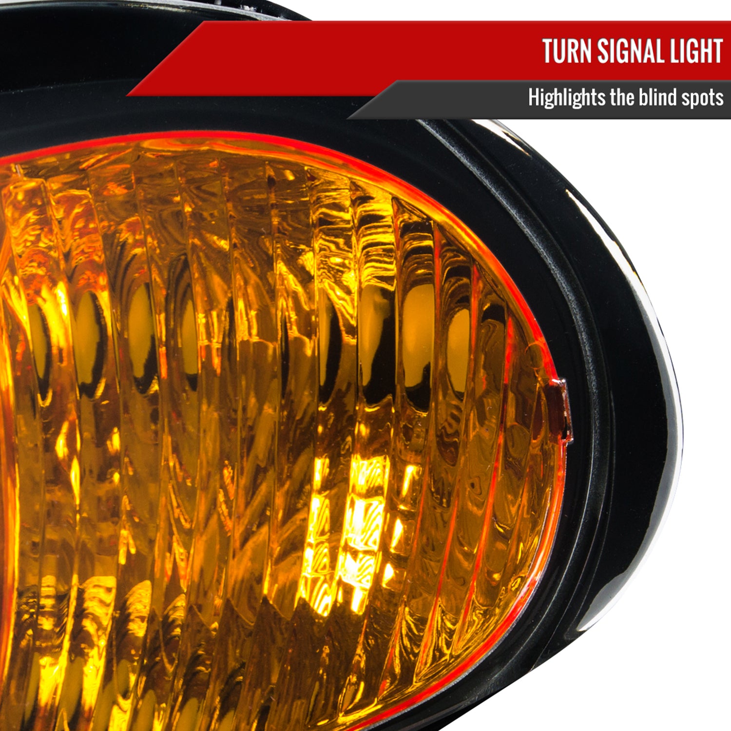 1993-1997 Honda Del Sol Crystal Headlights w/Amber Reflector Matt Black/Clear