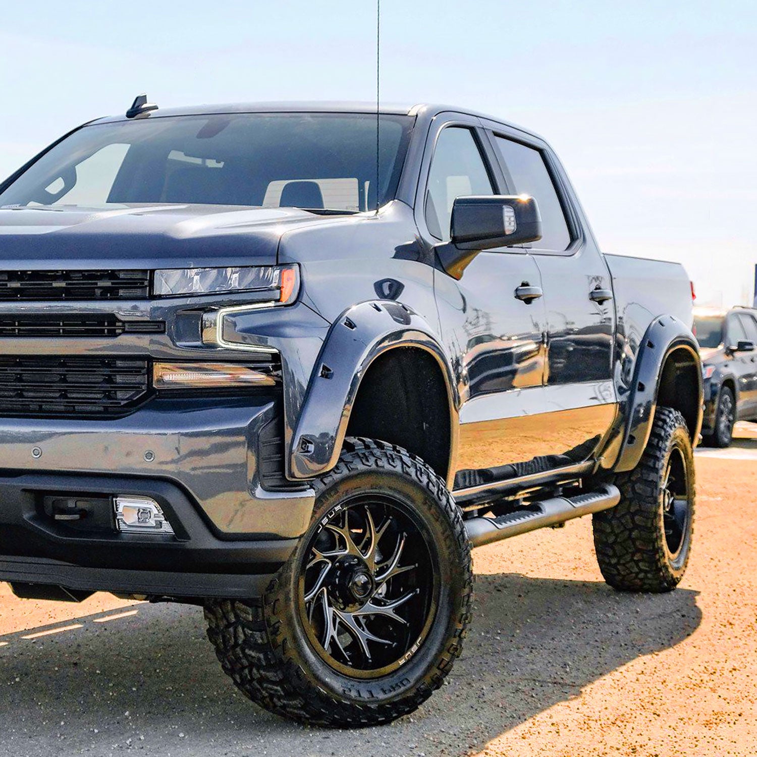 2019-2024 Chevy Silverado 1500 Black Manual Fold & Heated Side Mirror Driver