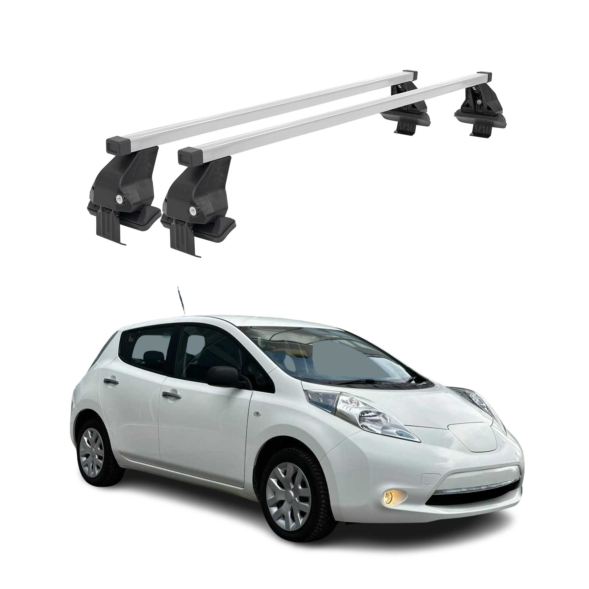 2011-2017 Nissan Leaf Roof Rack Cross Bars Silver