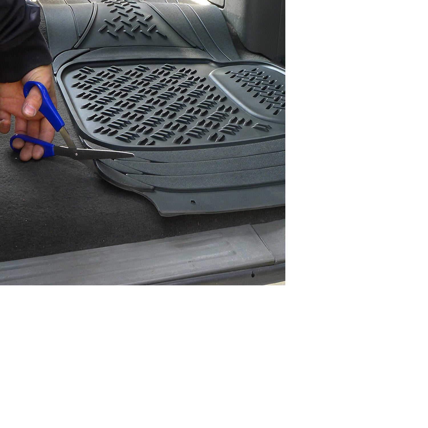 Universal fit Rubber NonSlip Car Floor Mats Liner All Weather 4Pcs Black