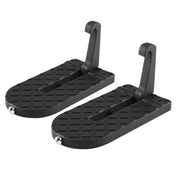 Universal Foldable Car Door Step Latch Foot Hook & Safety Hammer Black 2Pcs