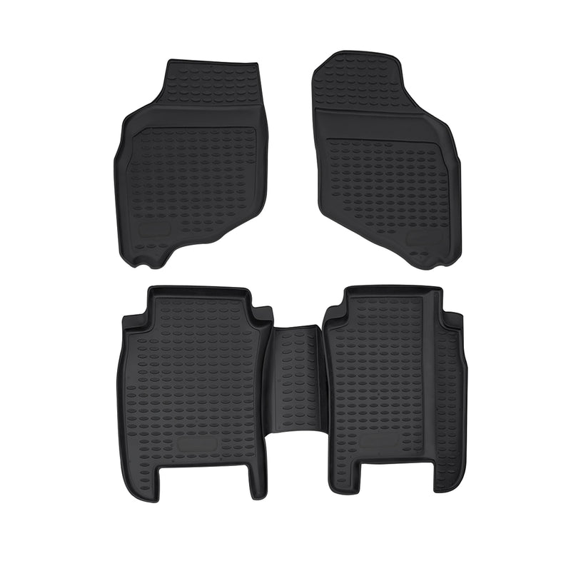 2006-2008 Honda Fit Floor Mats Liners Full Set All Weather Black