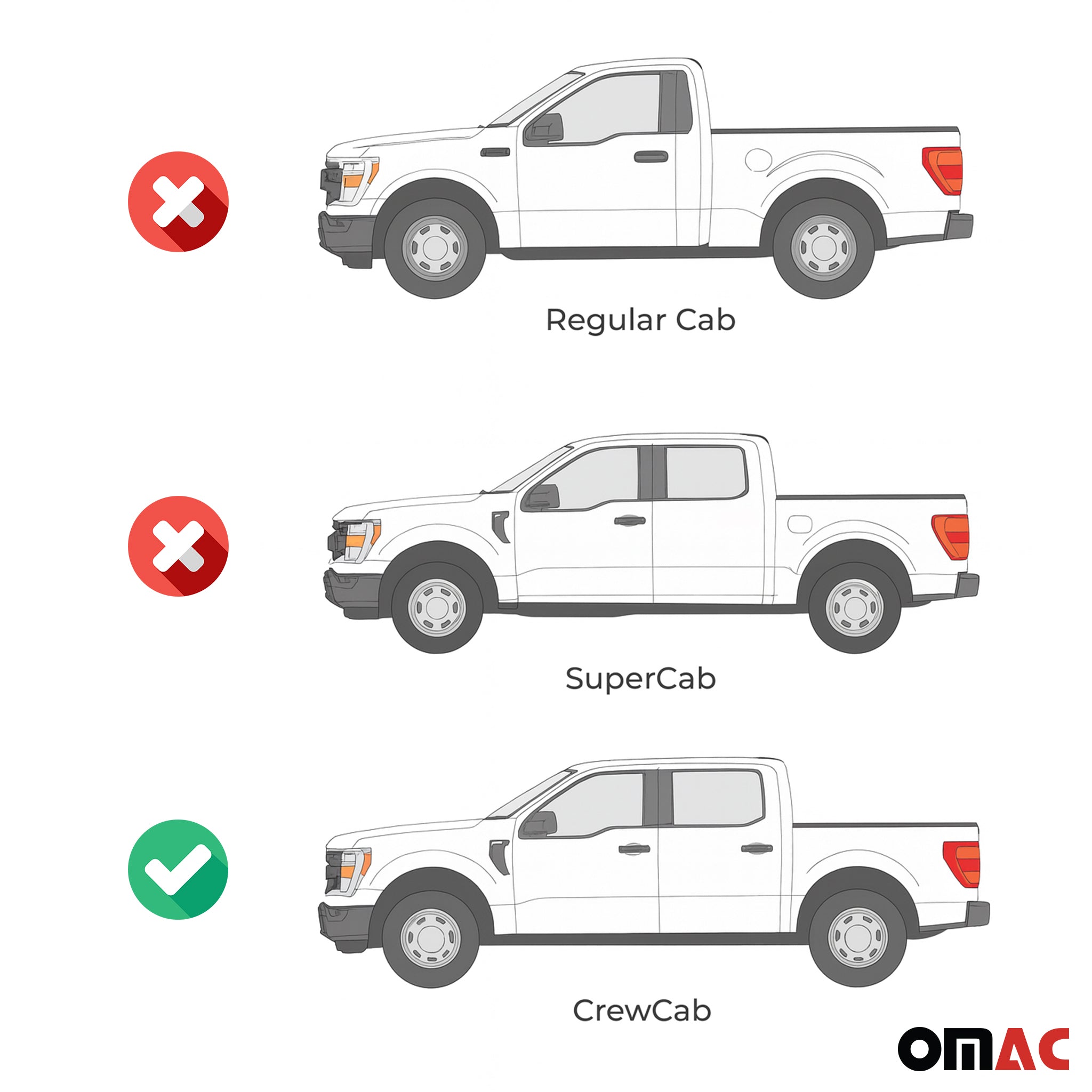 2017-2025 Ford F-250 F-350 F-450 F-550 Super Duty Crew Cab Premium Floor Mats Liners Full Set All Weather Heavy Duty