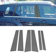 2009-2015 Mercedes GLK Class X204 Window B Pillar Posts Trim Stainless Steel Dark 6x