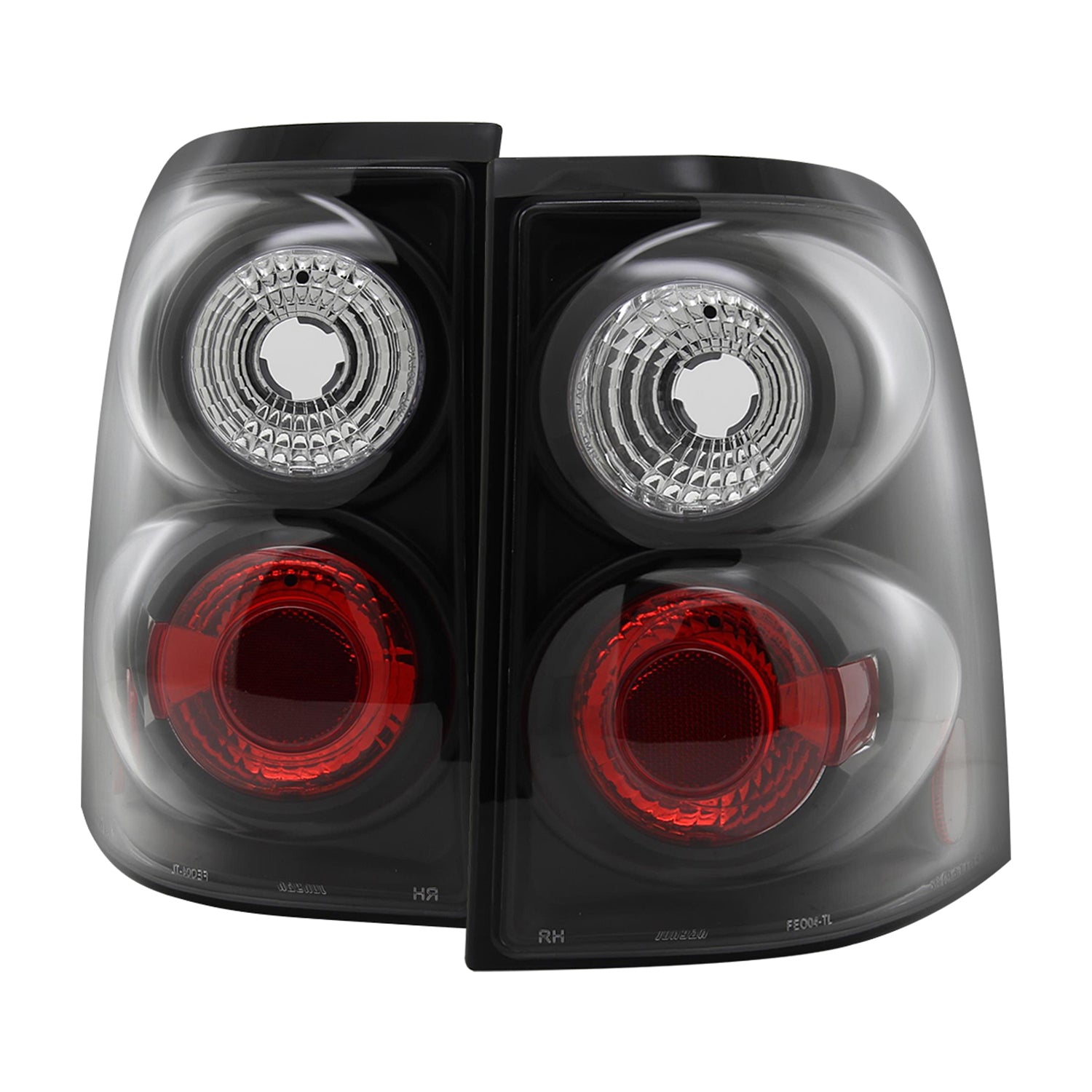 2002-2005 Ford Explorer Tail Lights Matte Black Housing/Clear Lens