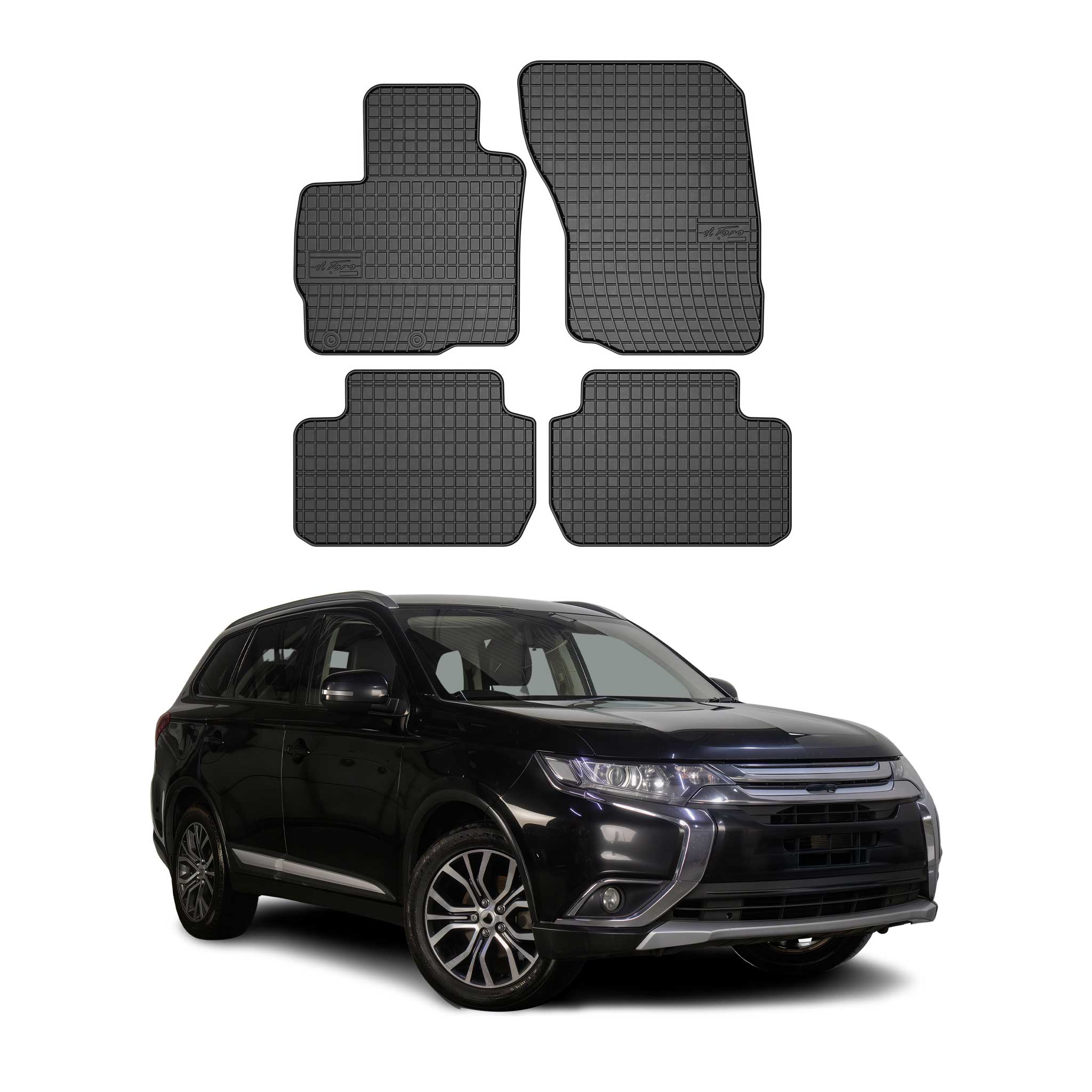 2014-2020 Mitsubishi Outlander Floor Mats Liners Full Set All Weather Rubber