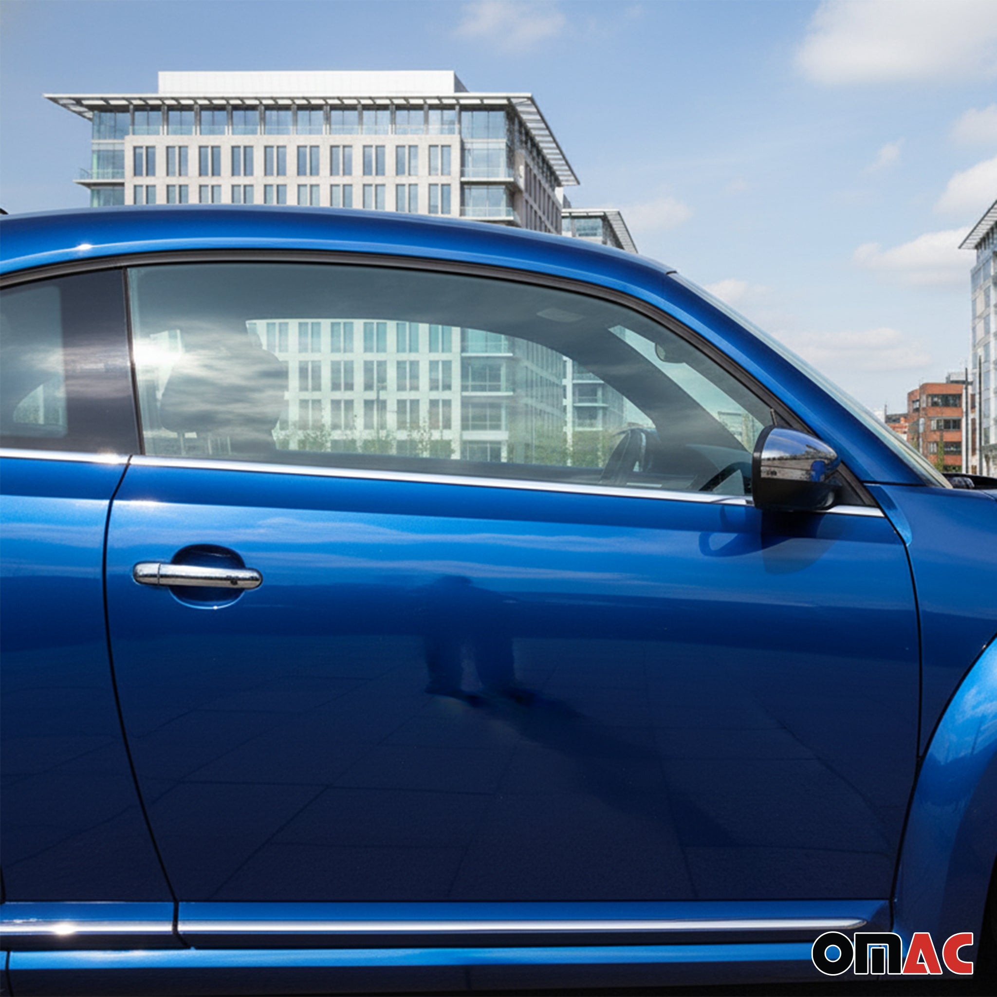 2012-2019 VW Beetle Car Door Handle Cover Protector Stainless Steel Chrome 2 Key Hole