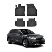 2018-2024 VW Tiguan Premium Floor Mats Liners Full Set All Weather Heavy Duty