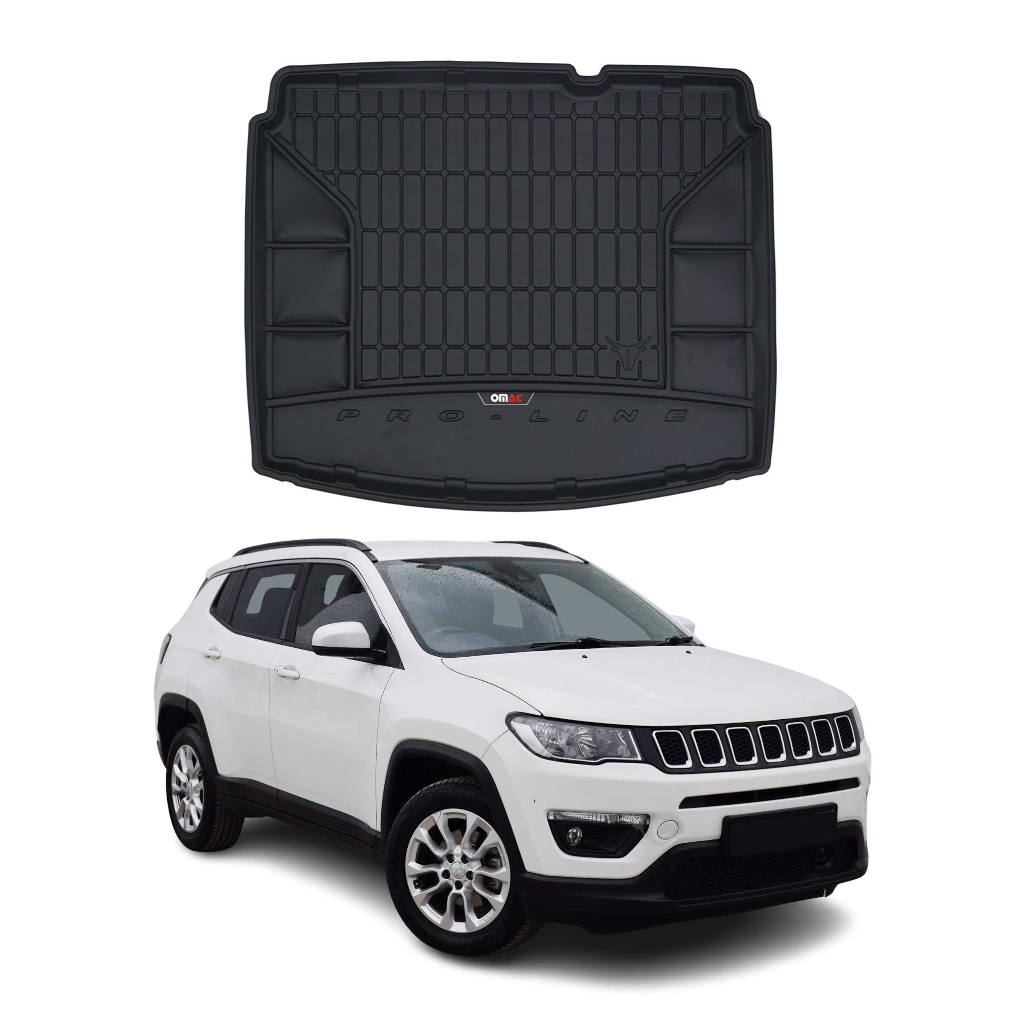 2017-2025 Jeep Compass Premium Cargo Liner Trunk Mat All Weather Heavy Duty Bottom Trunk
