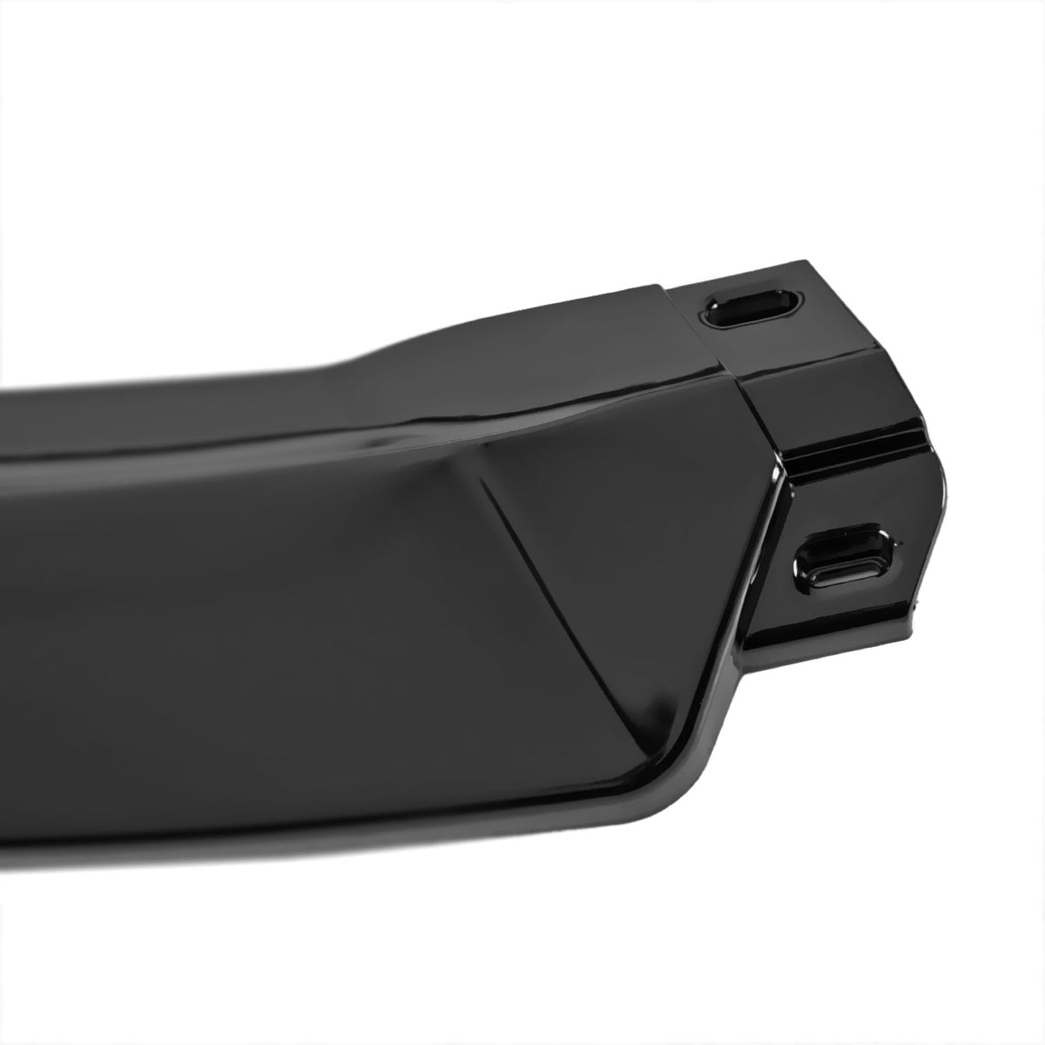 2012-2016 Tesla Model S Glossy Black 3Pcs Front Bumper Lip Splitter Kit