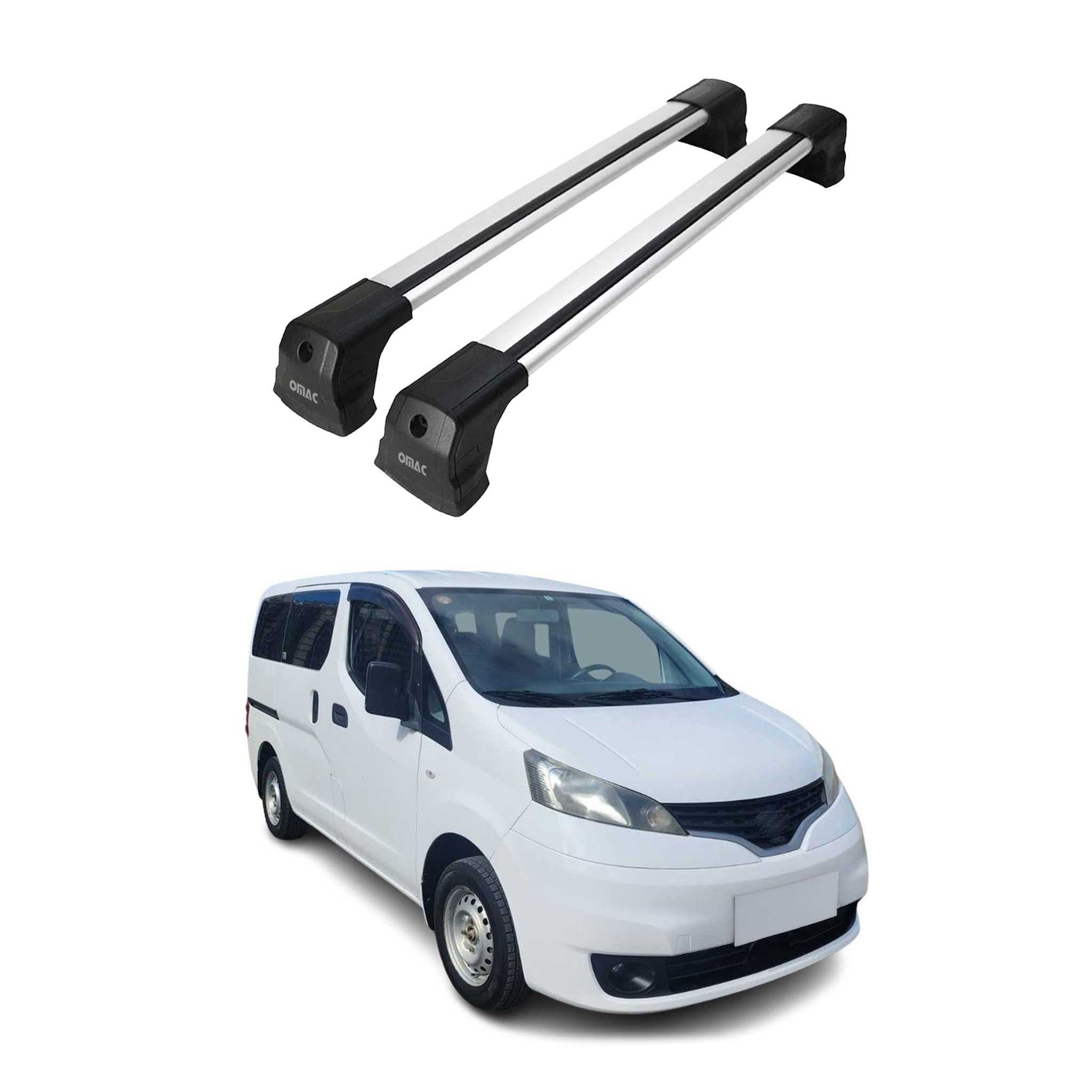 2015-2018 Chevrolet City Express Roof Rack Cross Bars Silver