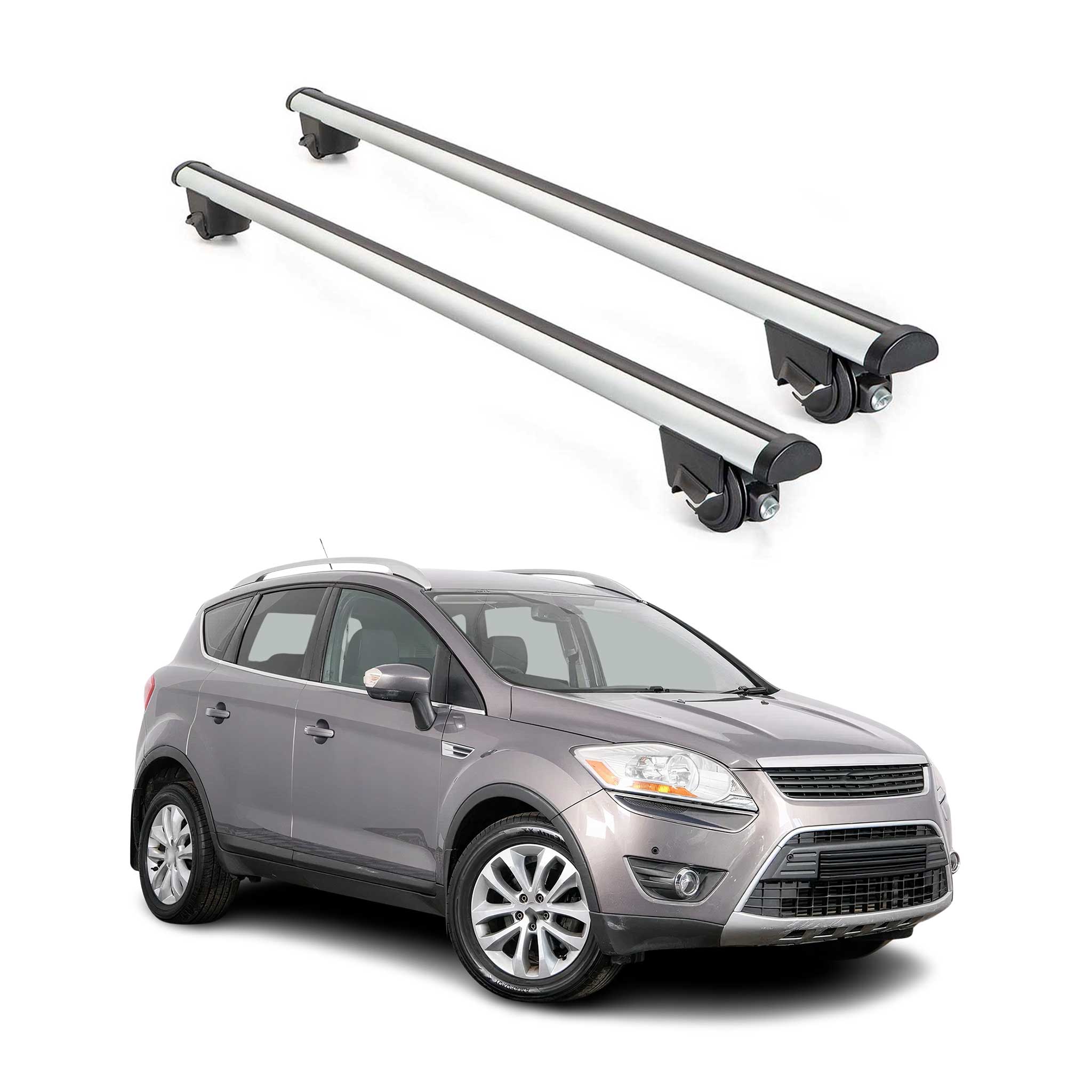2008-2012 Ford Escape Roof Rack Cross Bars Silver