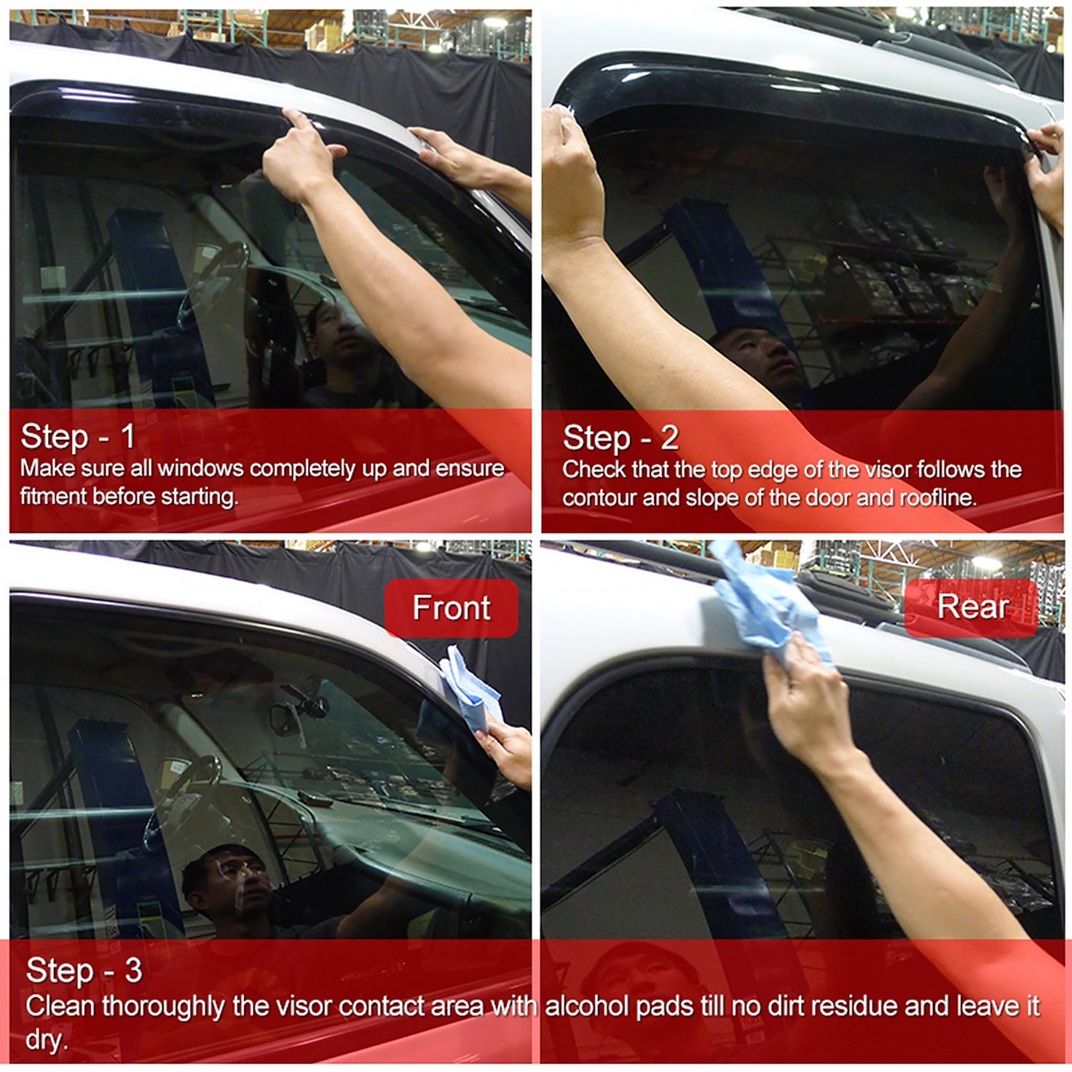 2002-2006 Toyota Camry Window Visor Vent Rain Guard Deflector Acrylic 4Pcs