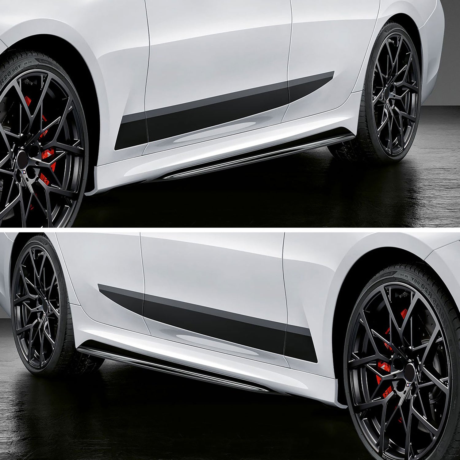 2019-2023 BMW 3 Series G20 M Sport/M340i Glossy Black ABS 2Pcs Side Skirts