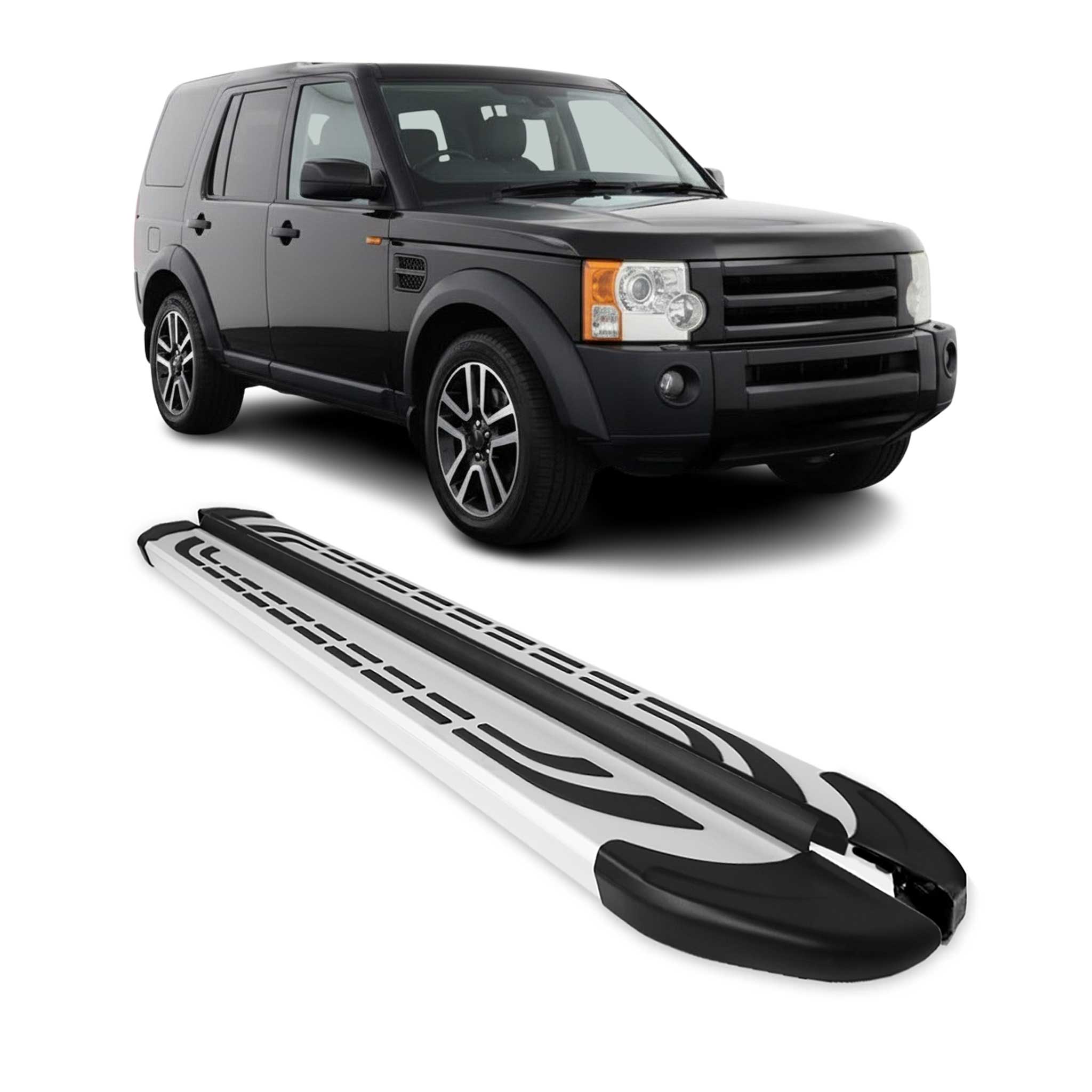 2005-2016 Land Rover Discovery Running Boards Side Steps Silver