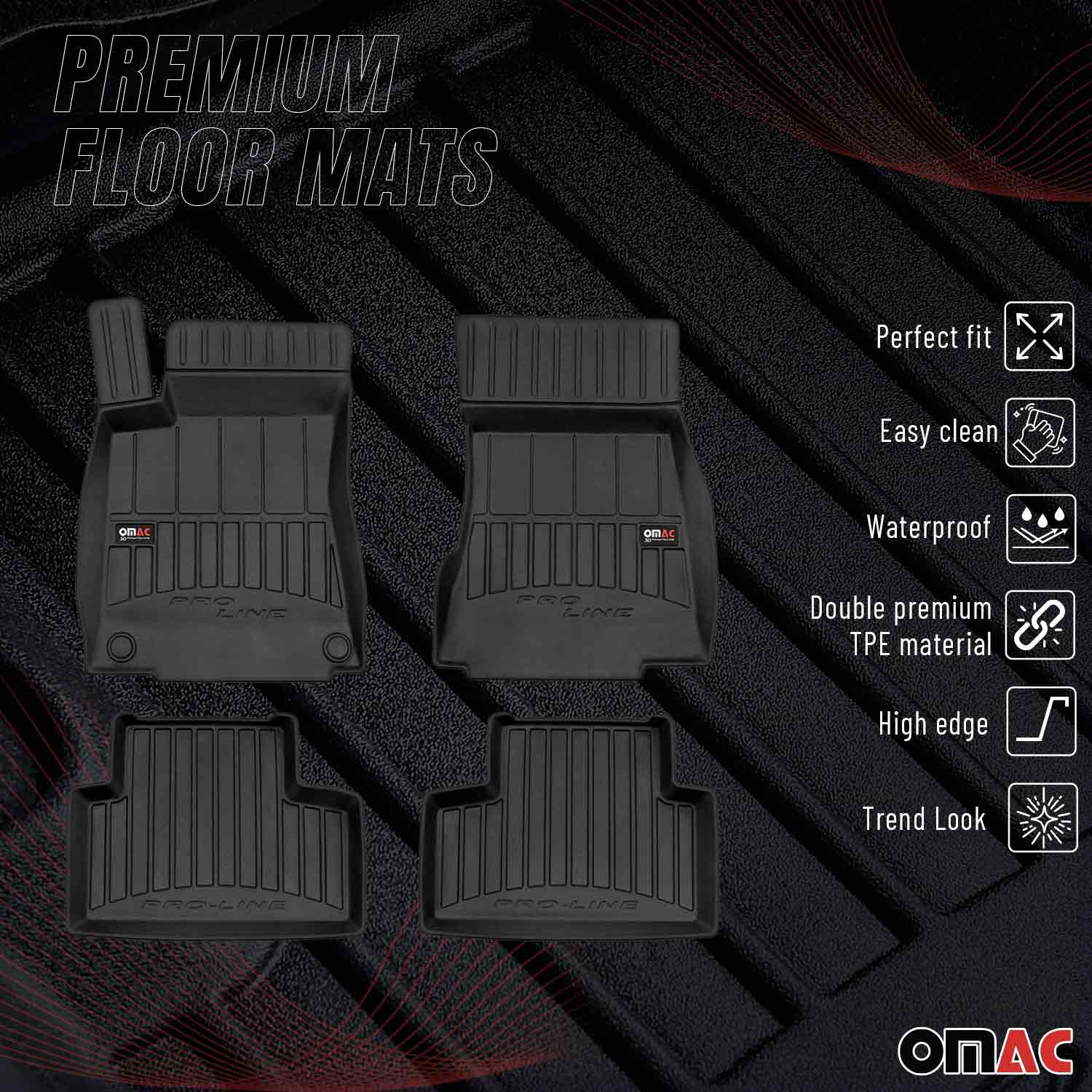 2020-2025 Mercedes GLB Class X257 Premium Floor Mats Liners Full Set All Weather Heavy Duty Black