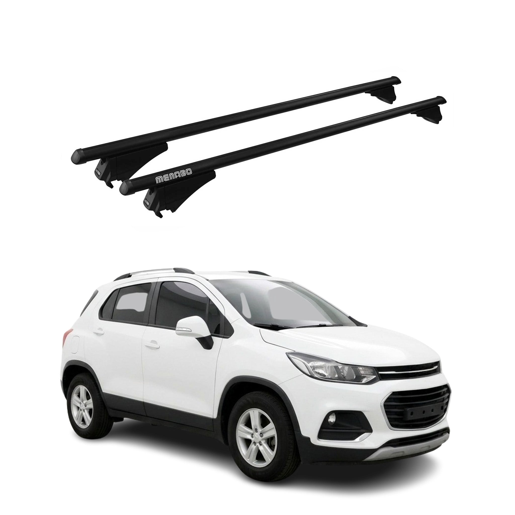 Top Roof Racks Cross Bars for Chevrolet Trax 2015-2022 Black Aluminium 2Pcs