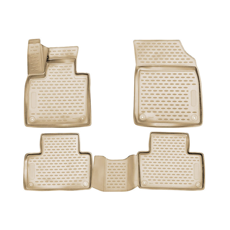 2016-2024 Volvo XC90 Floor Mats Liners Full Set All Weather Beige