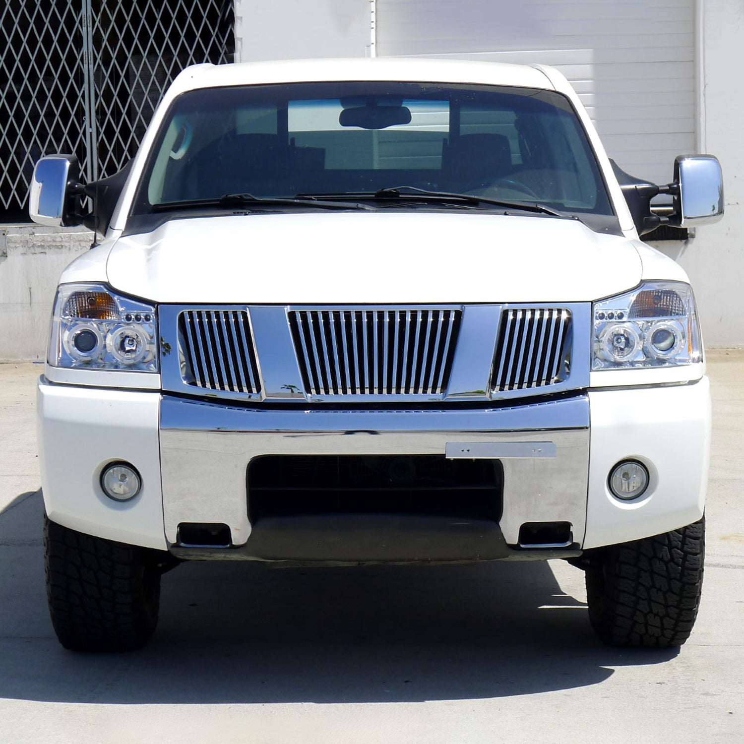 2004-2015 Nissan Titan/ 2004-2007 Armada Dual Halo Projector Headlights Chrome