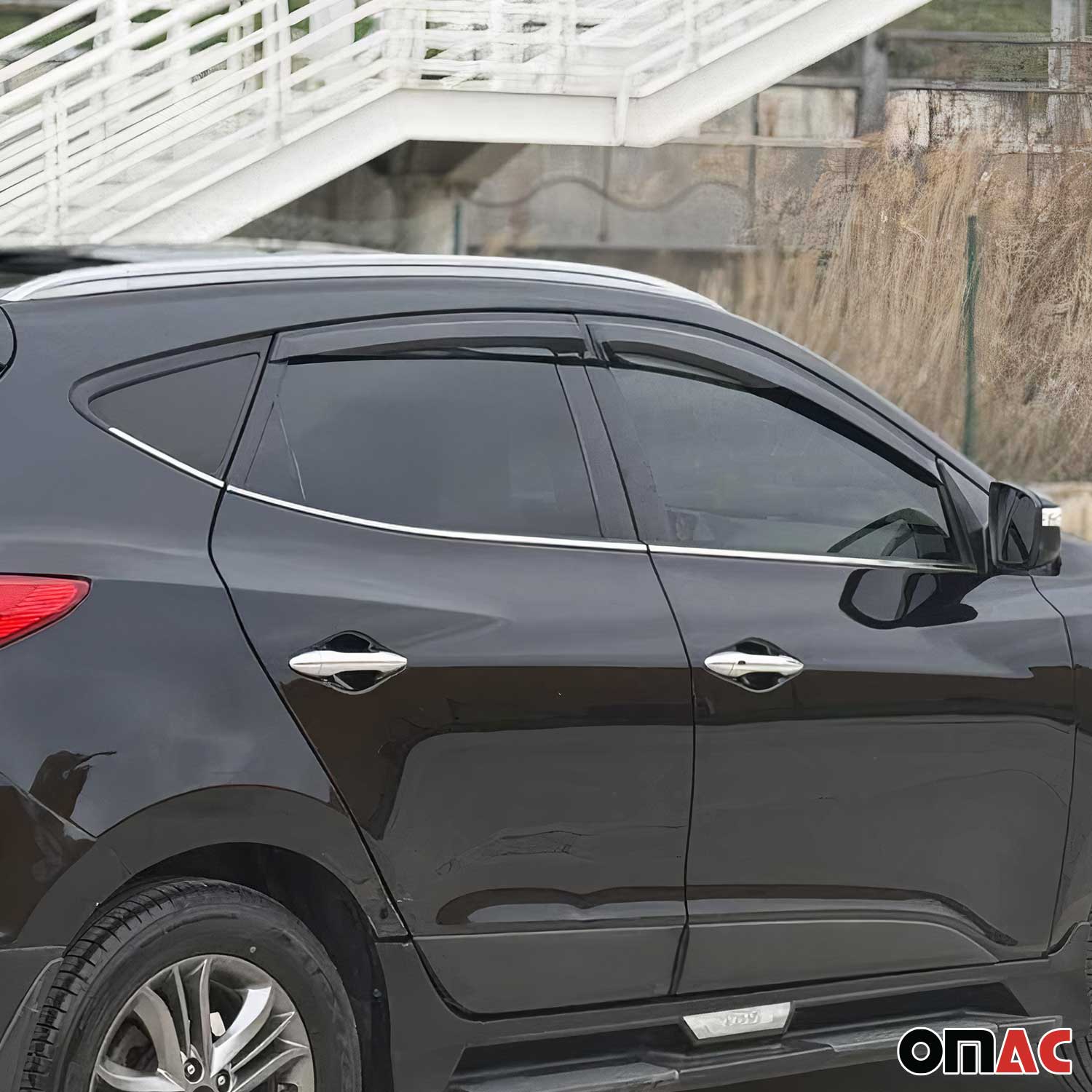 2010-2015 Hyundai Tucson Window Molding Trim Streamer Stainless Steel Silver 6 Pcs