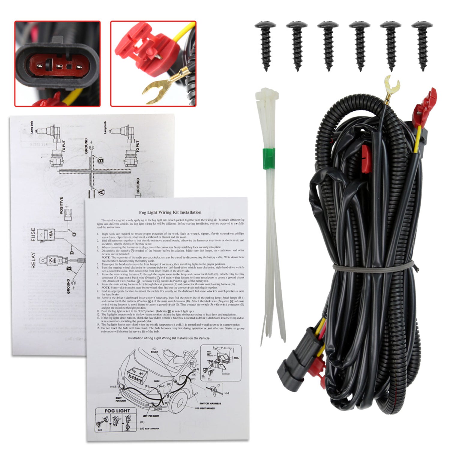 2020-2022 Toyota Corolla Sedan Switchback LED Signal Fog Light Glossy Black