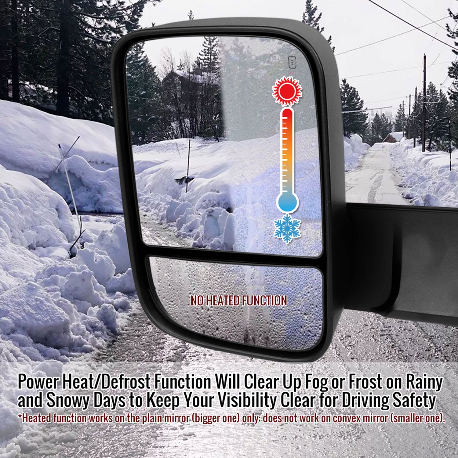 2013-2017 Dodge RAM 1500/2500/3500 Auto-Fold Heated ATS & Manual Side Mirrors