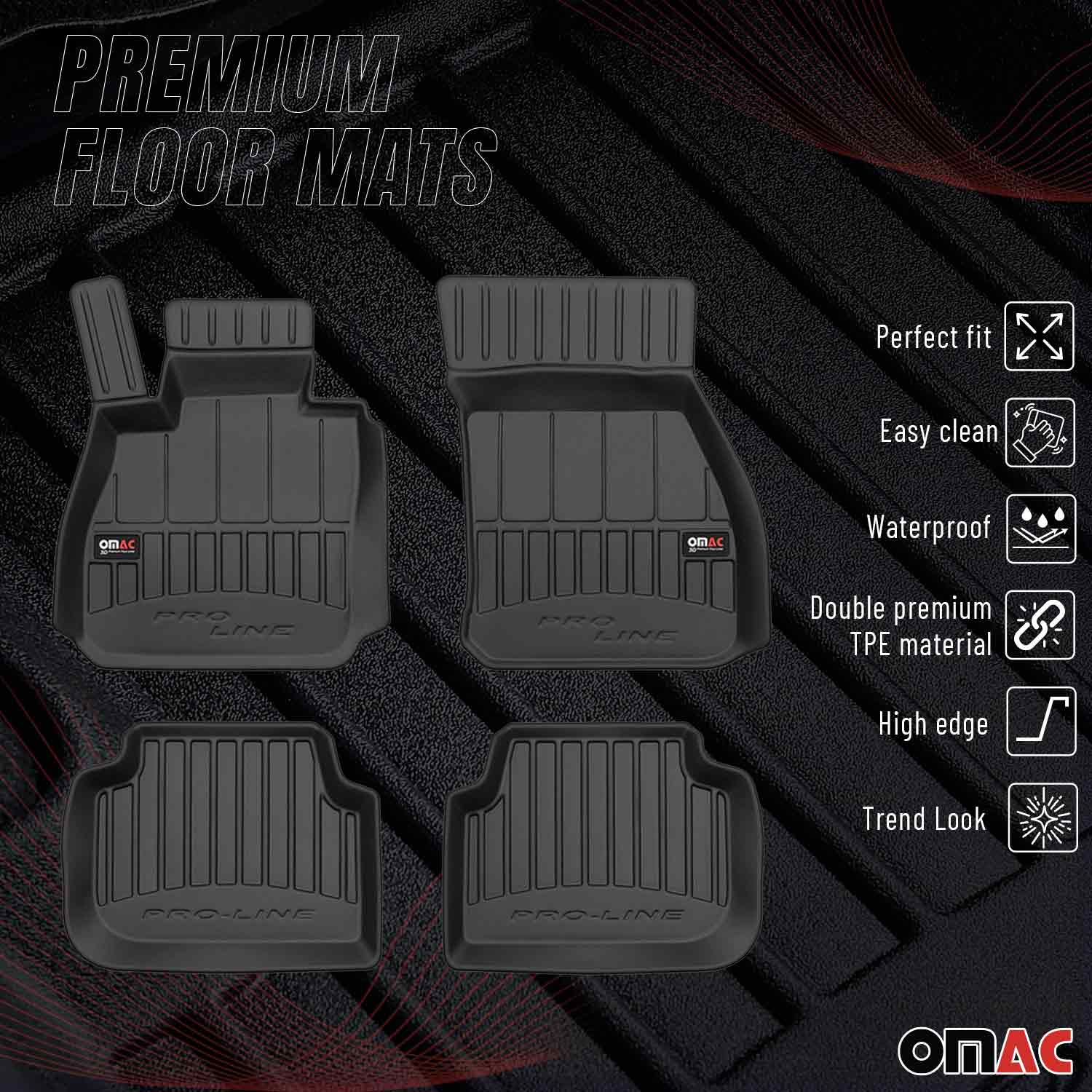 2016-2024 Mini Cooper Clubman F54 Premium Floor Mats Liners Full Set All Weather Heavy Duty