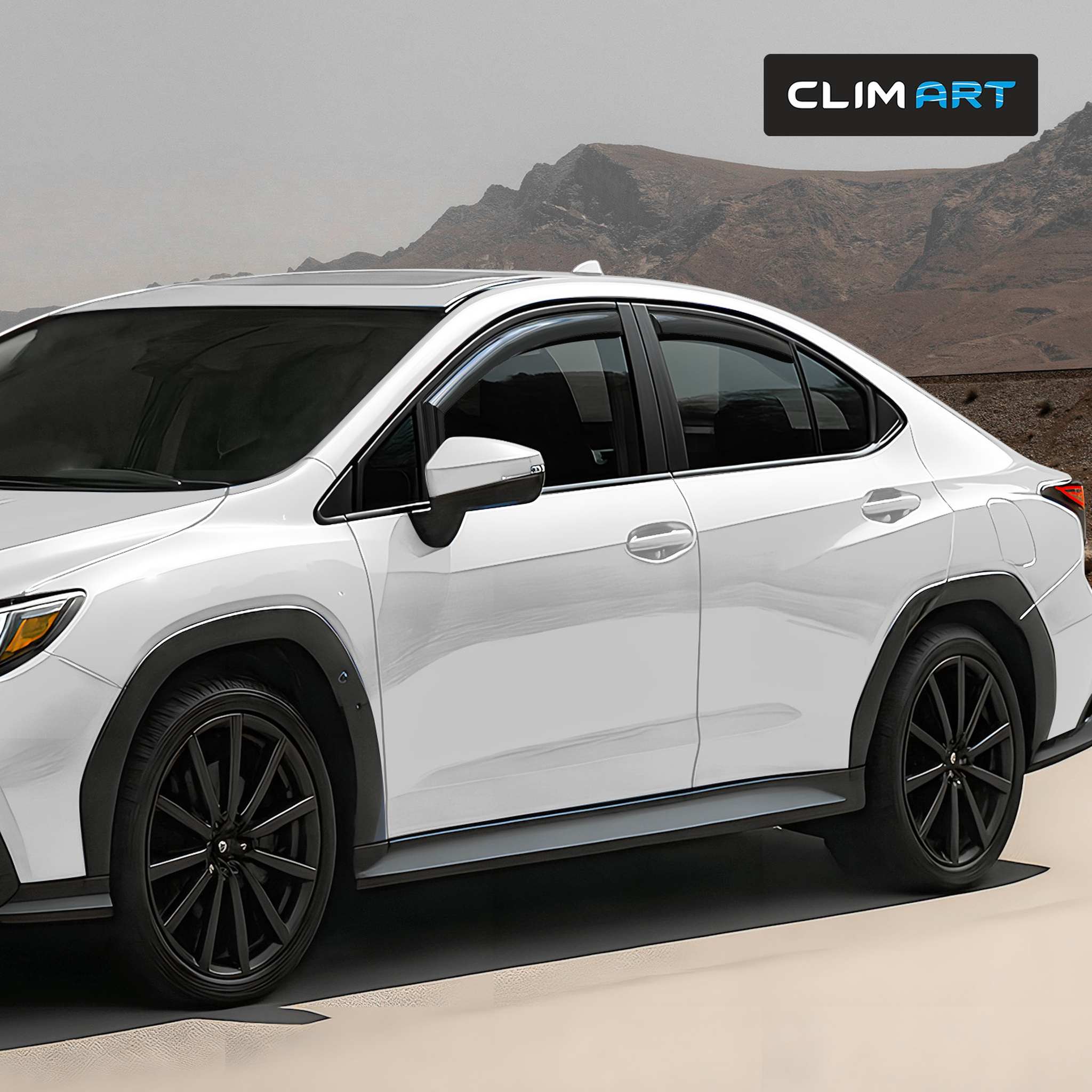 Clim Art Wind Deflectors for Subaru WRX 2022-2026 In-channel Dark Smoke 4Pcs