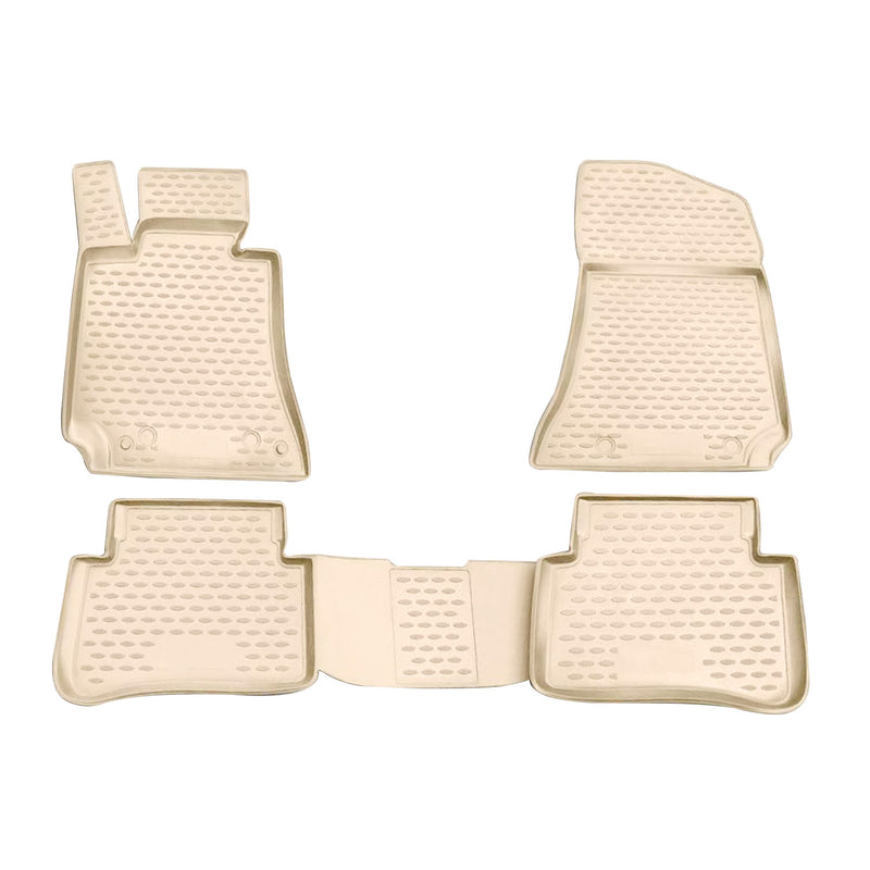 2010-2016 Mercedes E Class W212 Sedan Floor Mats Liners Full Set All Weather Beige