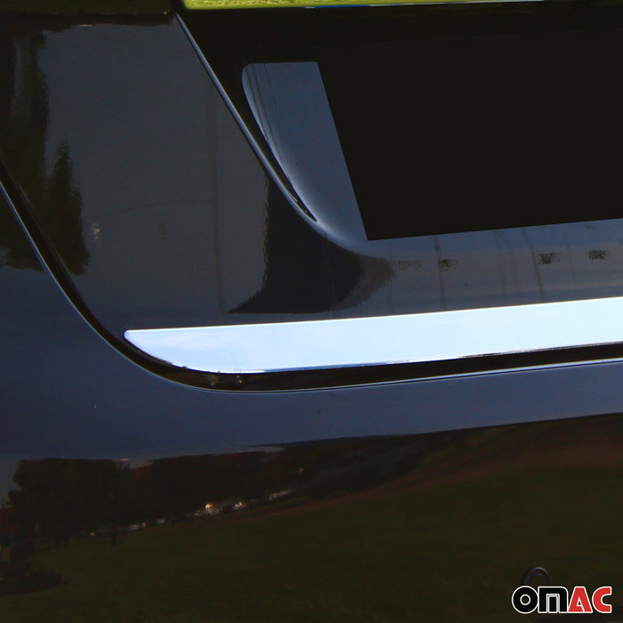 Rear Trunk Lid Molding Trim for Ford Fiesta 2011-2019 Steel Silver 1Pc