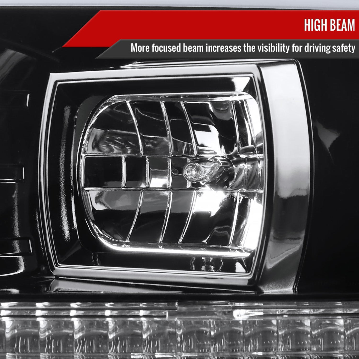 2004-2008 Ford F-150/ 06-2008 Lincoln Mark LT LED C-Bar Headlights Black