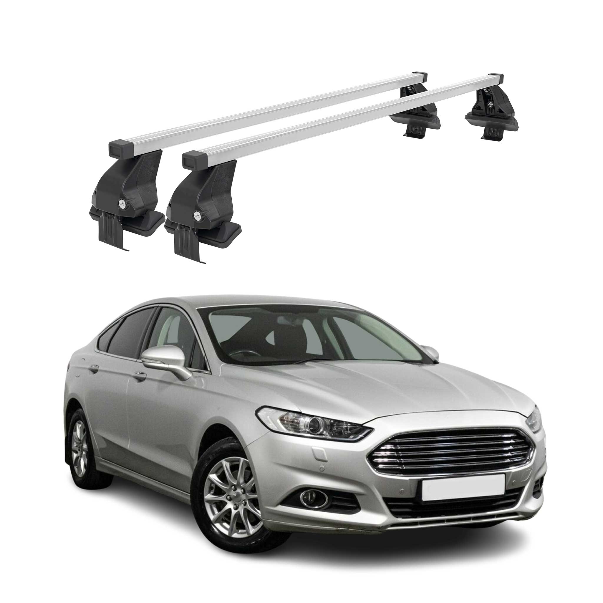 2013-2020 Ford Fusion Sedan Roof Rack Cross Bars Silver