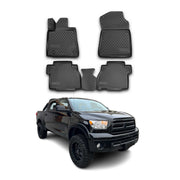 2007-2013 Toyota Tundra Double Cab/CrewMax Floor Mats Liners Full Set All Weather