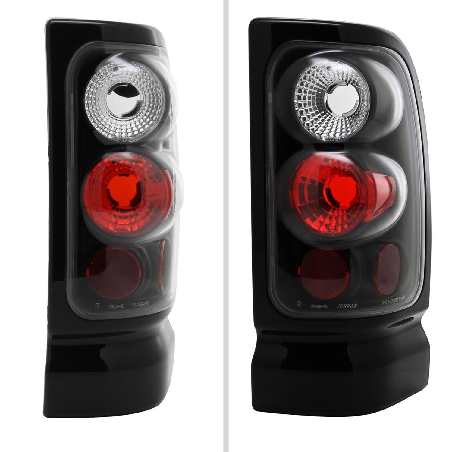 1994-2002 Dodge RAM Tail Lights Matte Black Housing/Clear Lens