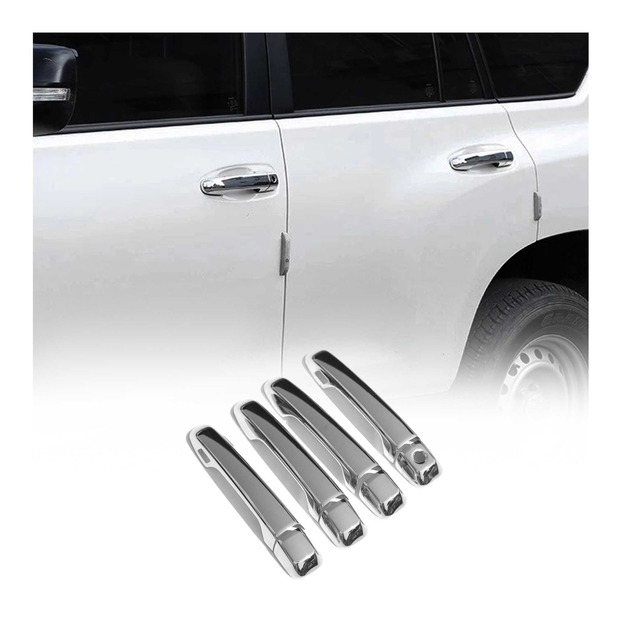 2010-2019 Lexus GX 460 Car Door Handle Cover Protector Stainless Steel Chrome 8 Pcs