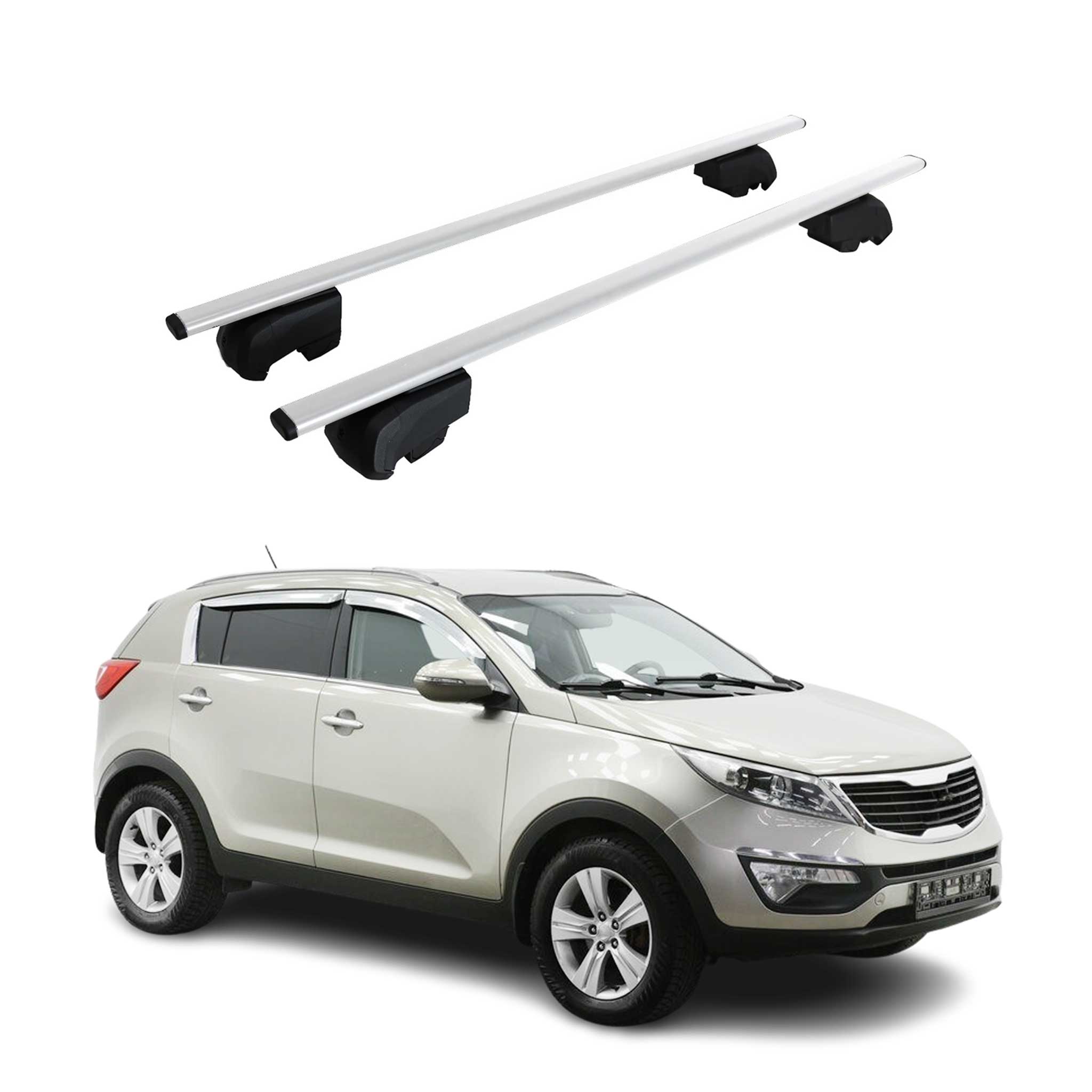 2011-2016 Kia Sportage Roof Rack Cross Bars Silver