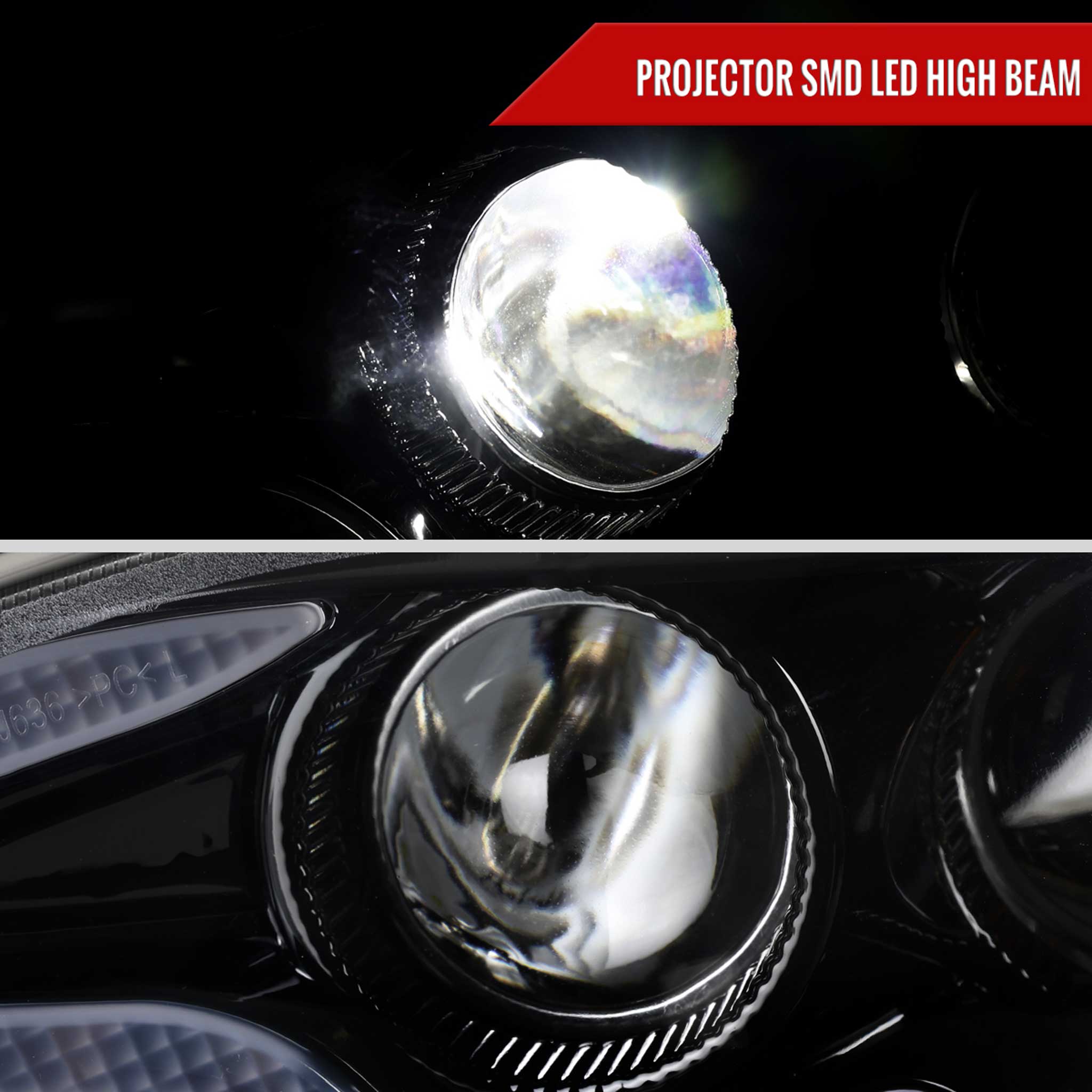 For Lexus IS250 IS350 2014-2016 Full LED Project healight Jet Black Housing Clear lens