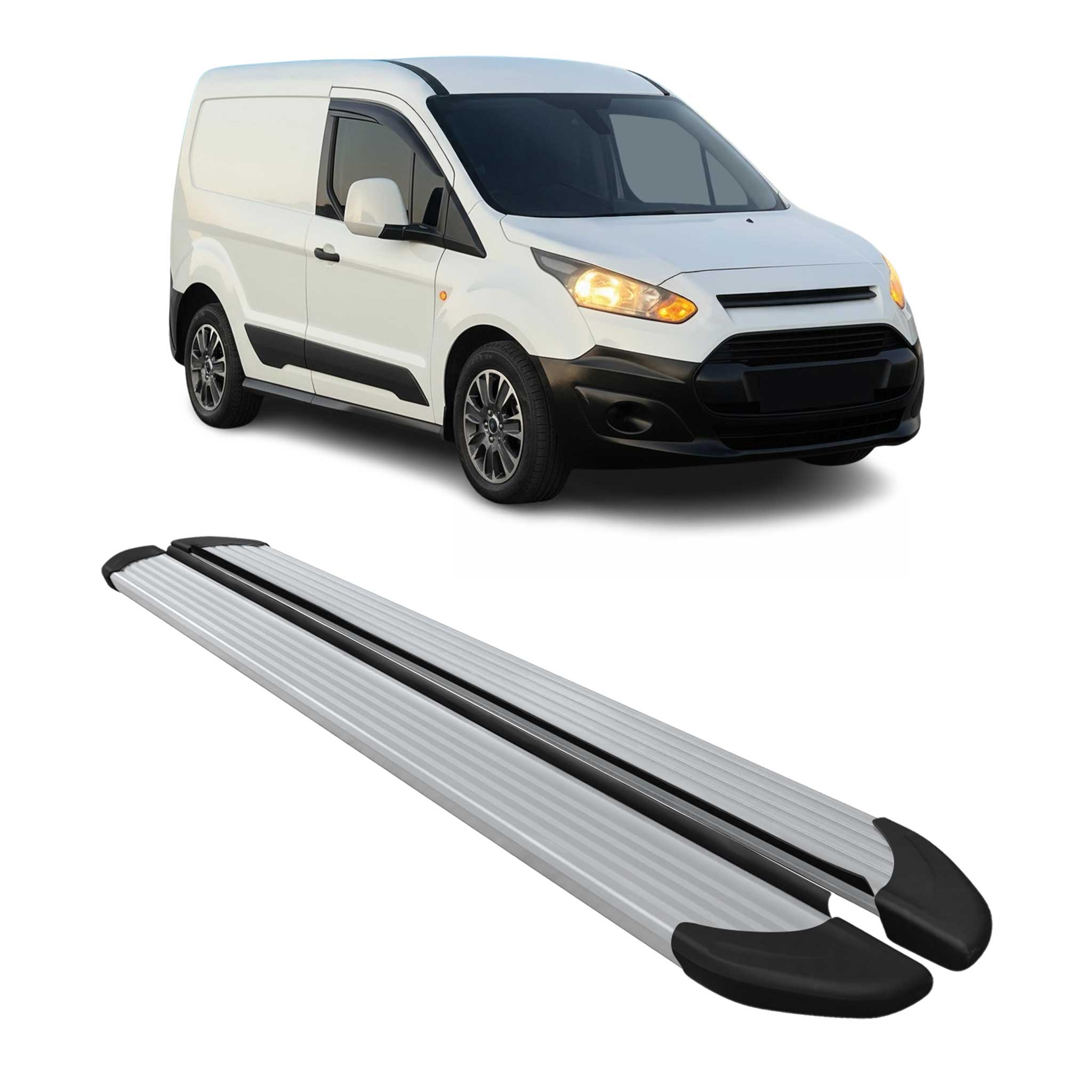 2014-2019 Ford Transit Connect L1 Short Running Boards Side Steps Silver