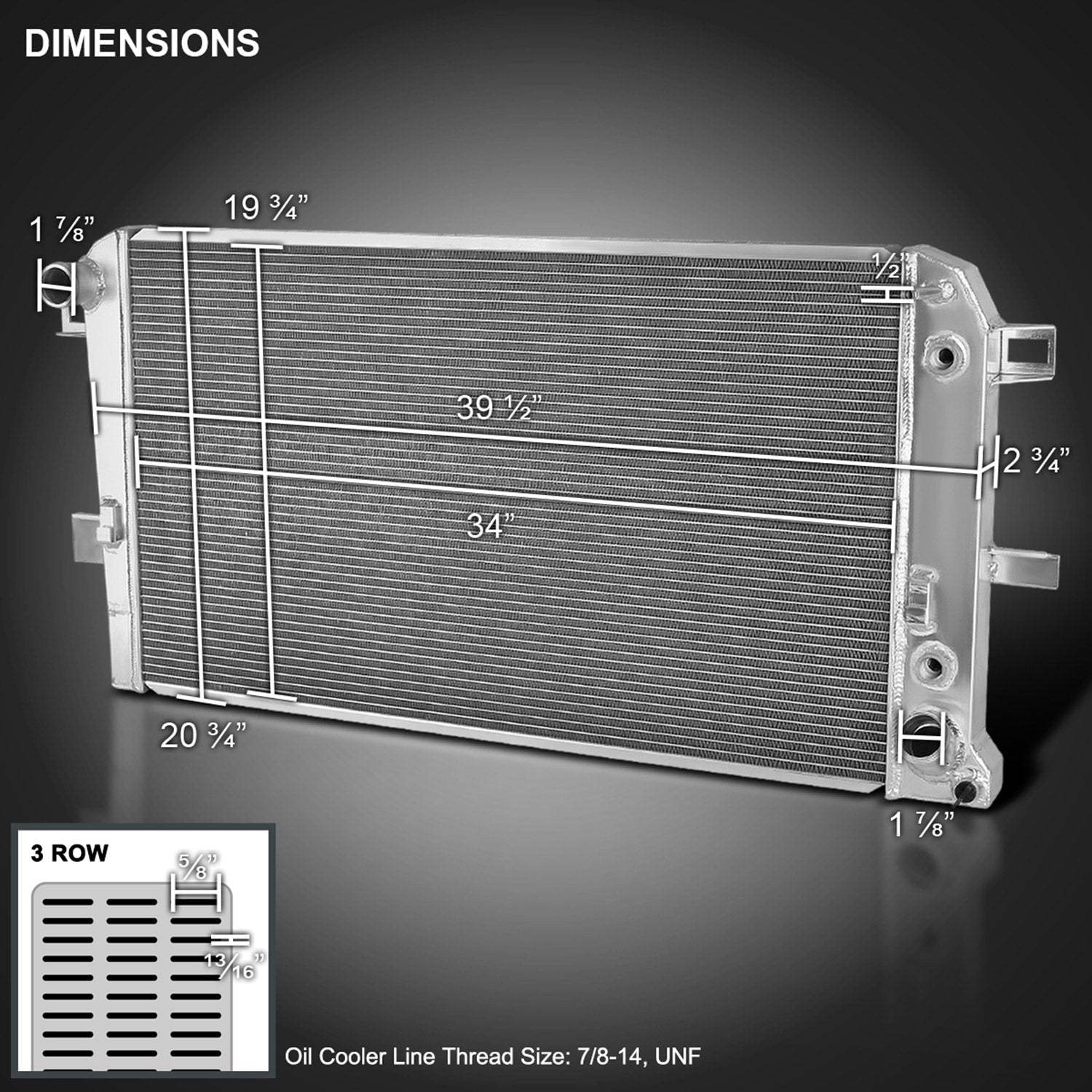 2001-2005 Chevy Silverado/GMC Sierra 2500/3500HD 6.6L DuraMax 3Row Radiator