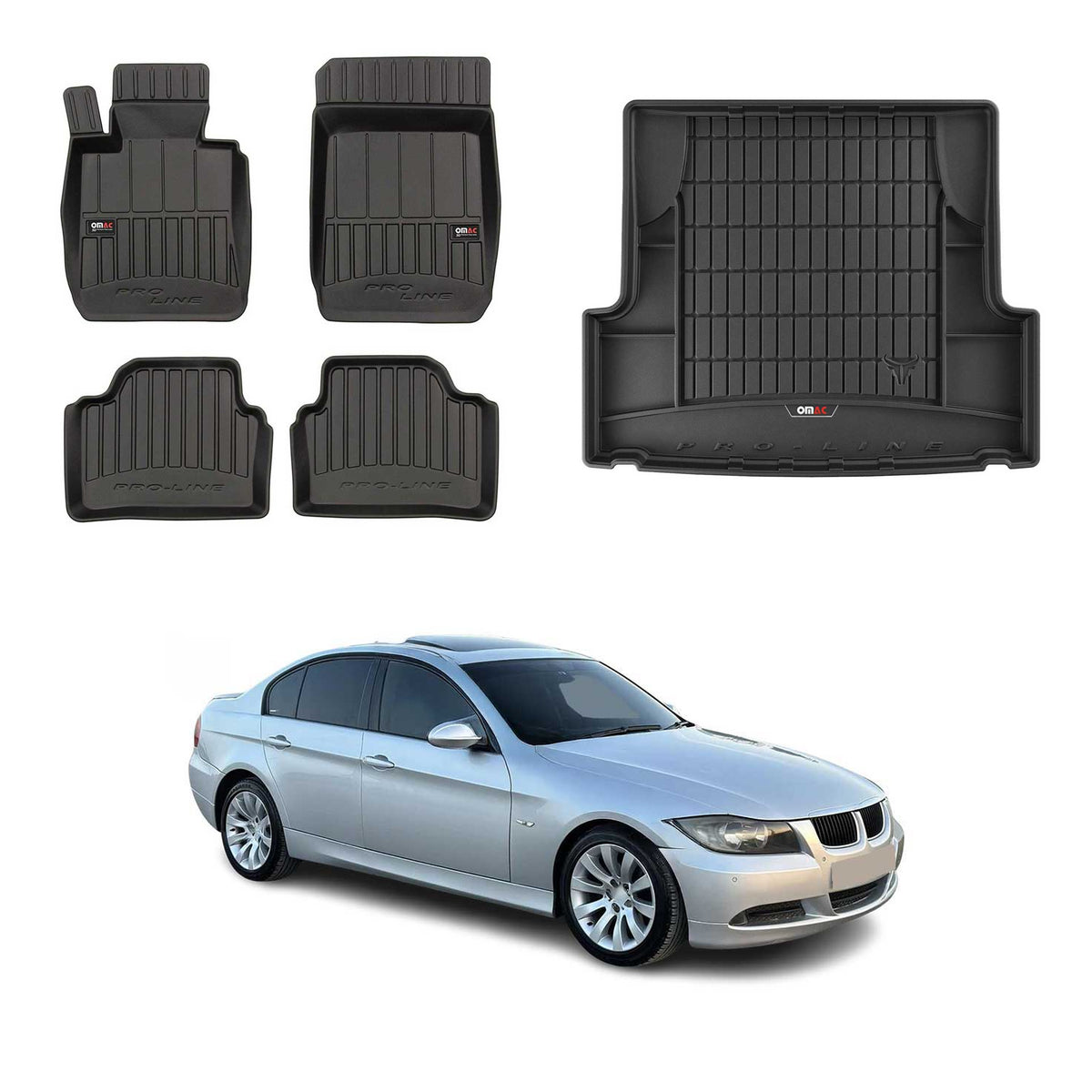 OMAC Floor Mats & Cargo Liners for BMW 3 Series Sports Wagon E91 2006-2012 RWD