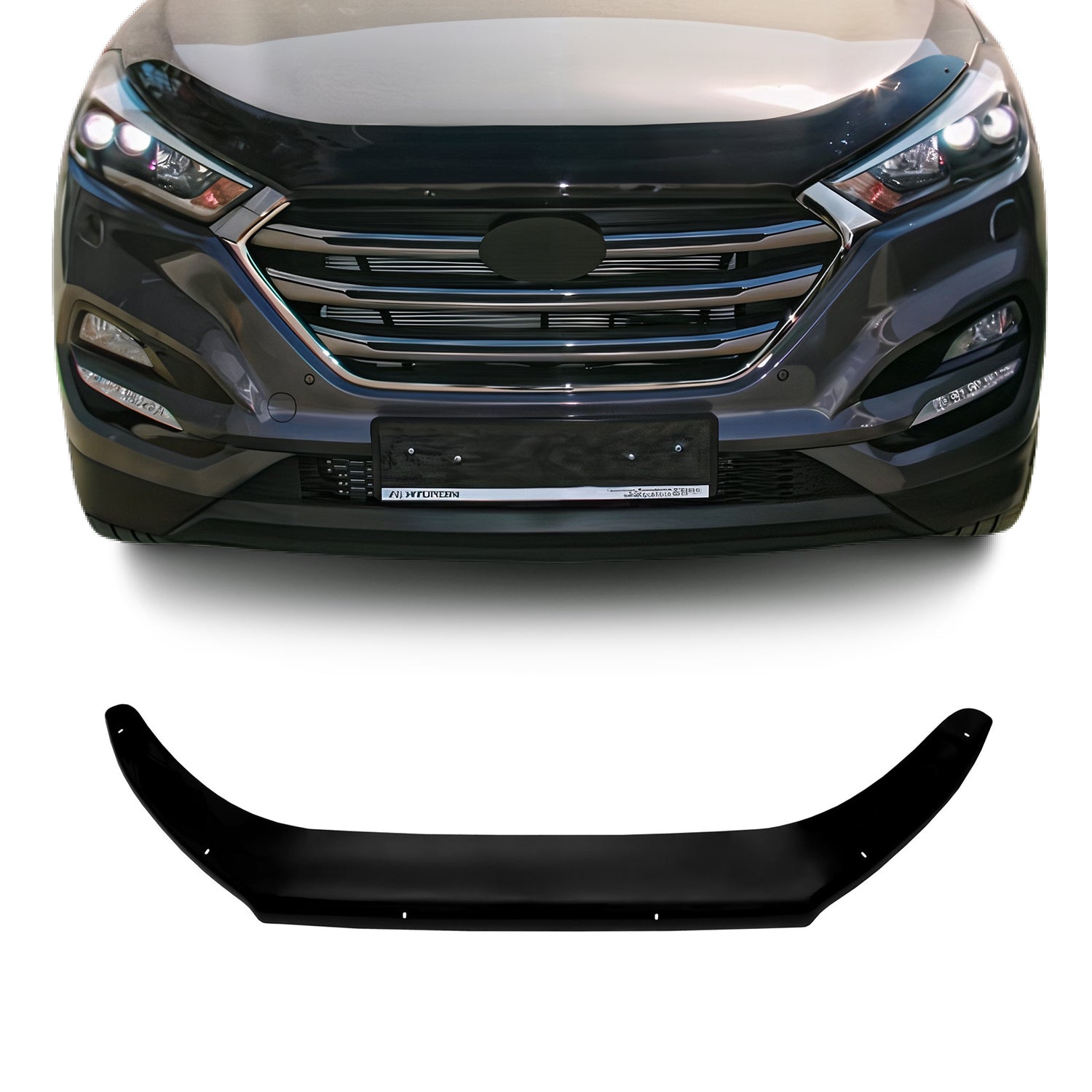 2016-2021 Hyundai Tucson Front Bug Shield Hood Deflector 1 Pc Smoke