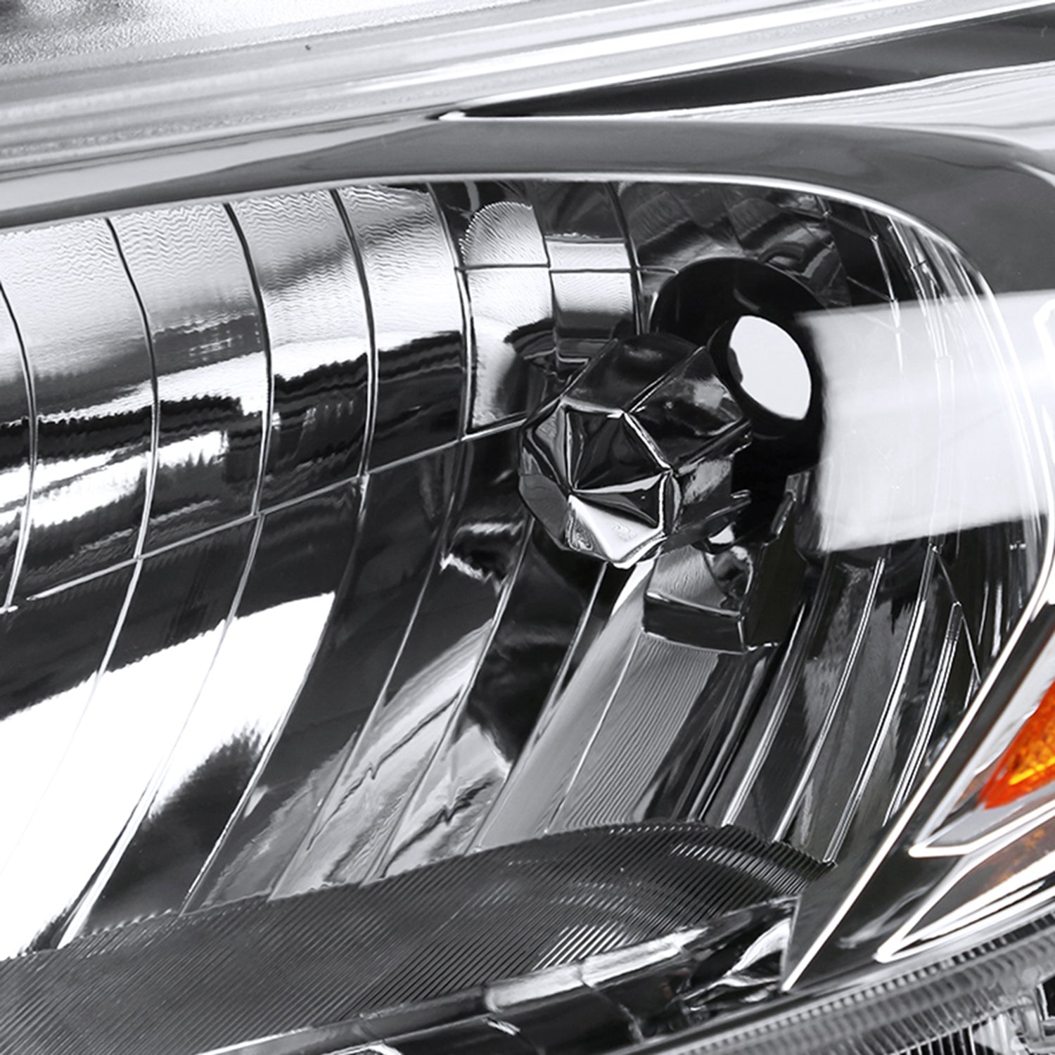 2016-2018 Honda HR-V Crystal Headlights w/ Amber Reflectors Chrome/Clear Lens