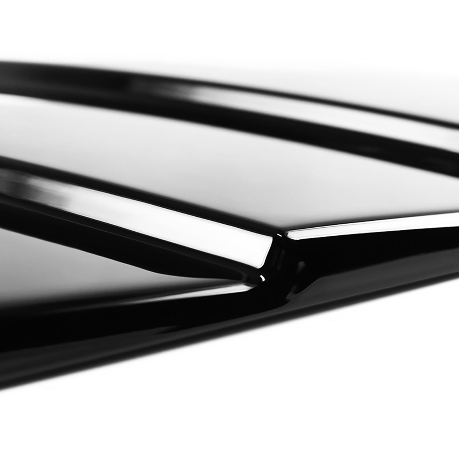 2015-2018 Ford Mustang Glossy Black ABS Quarter Side Window Louvers Vent