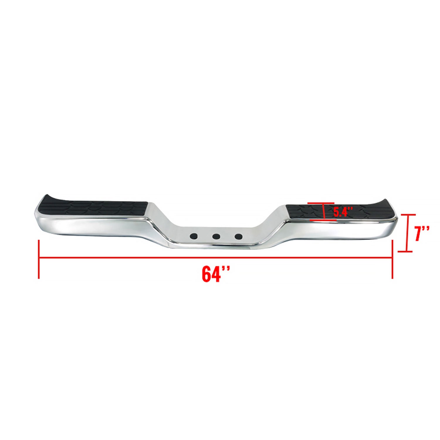 1989-1995 Toyota Pickup 2/4WD Chrome Stainless Steel Rear Step Bumper