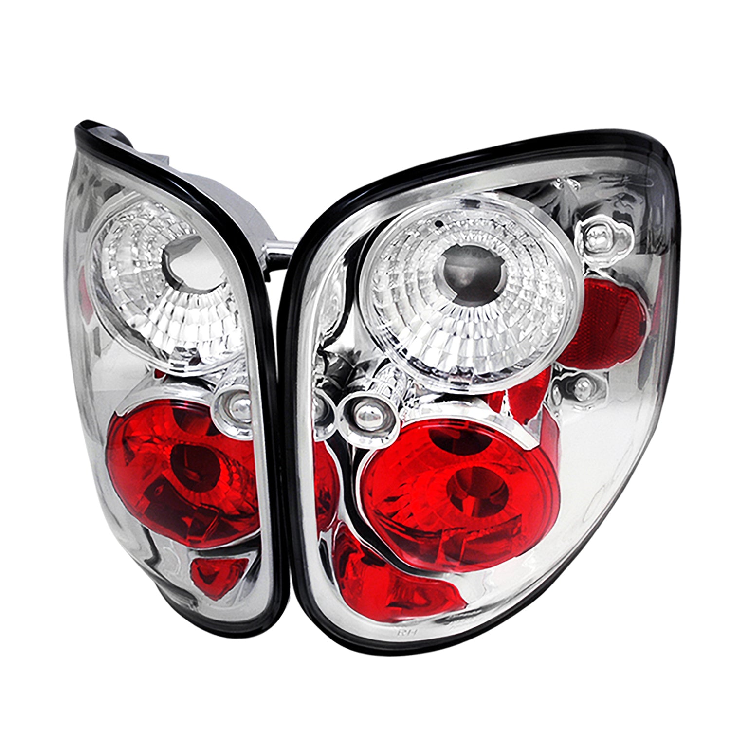 1997-2004 Ford F-150 Flareside Tail Lights Chrome Housing/Clear Lens