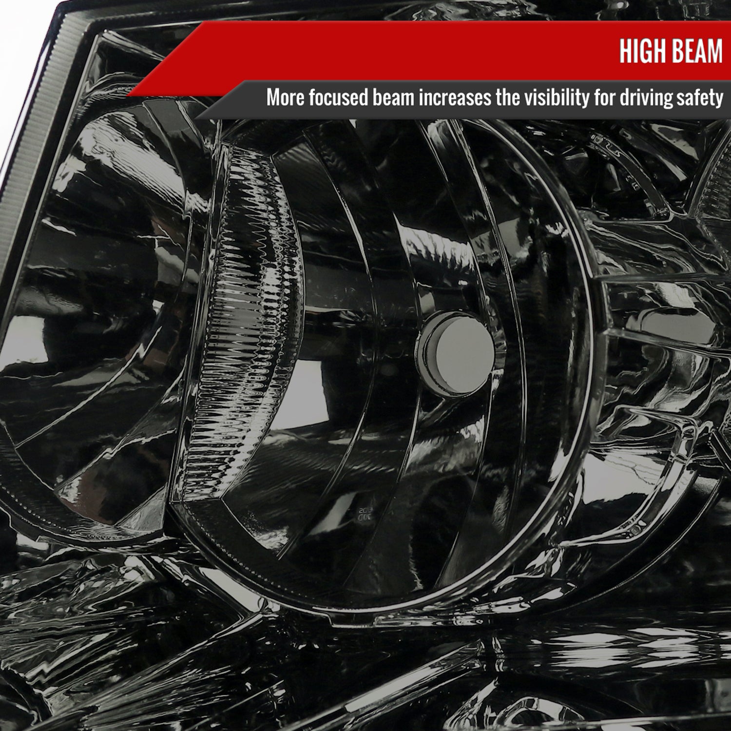 2007-2014 Chevy Avalanche/Tahoe/Suburban Factory Style Headlights Chrome/Smoke