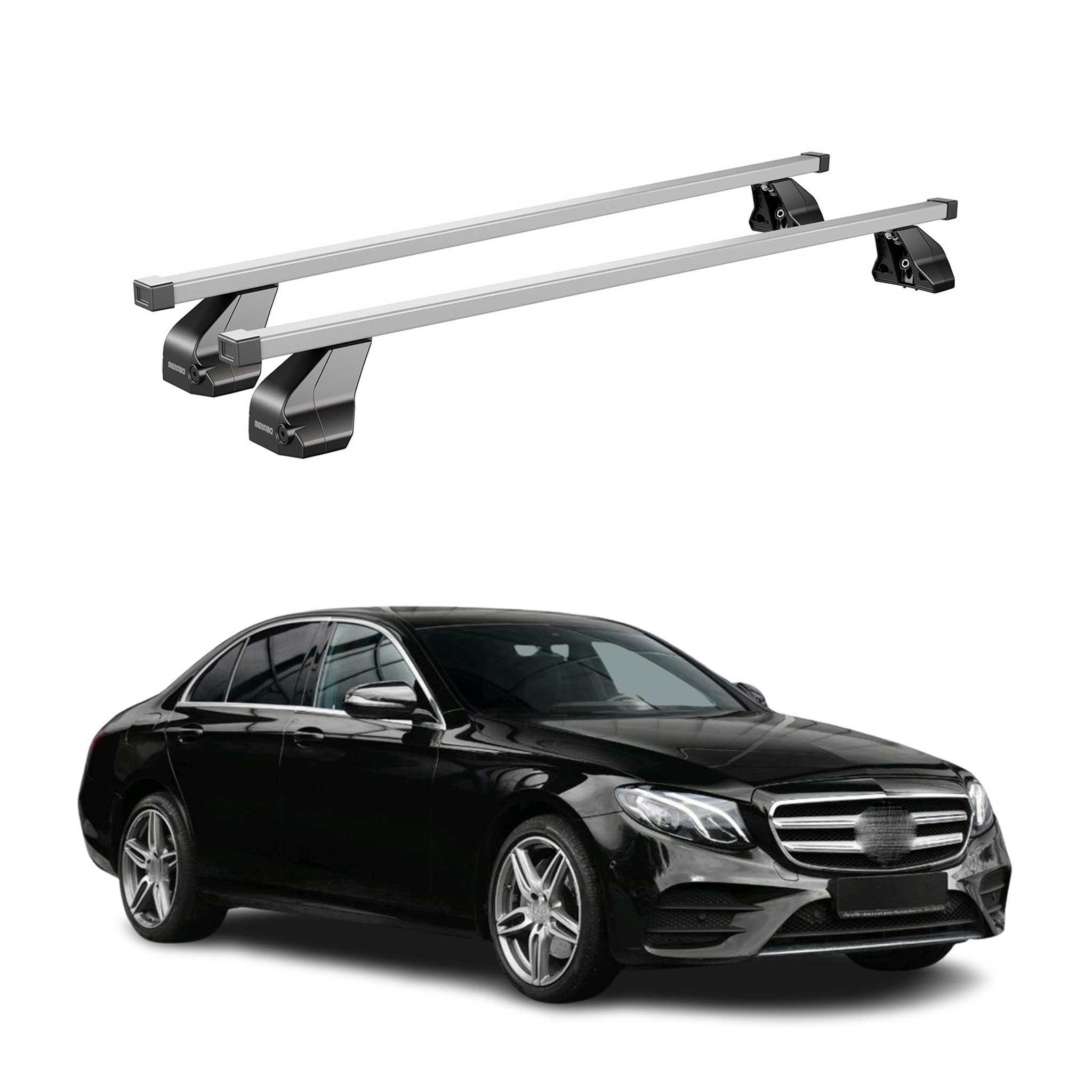 2017-2023 Mercedes E Class W213 Sedan Roof Rack Cross Bars Silver